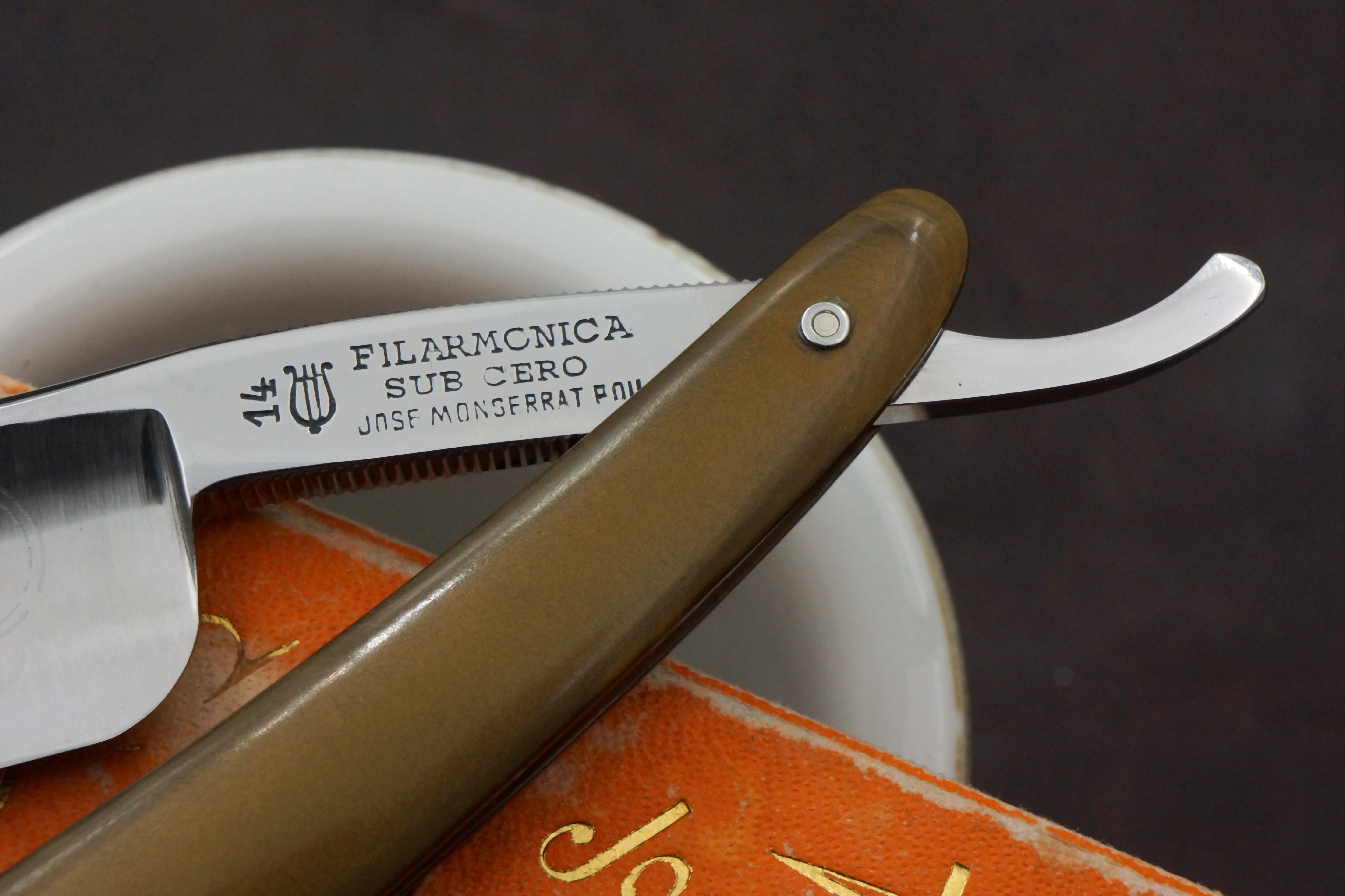Filarmonica JMP No. 14 Sub Cero 15/16 Full Hollow Blade - Excellent Restored Vintage Spanish Straight Razor - Shave Ready