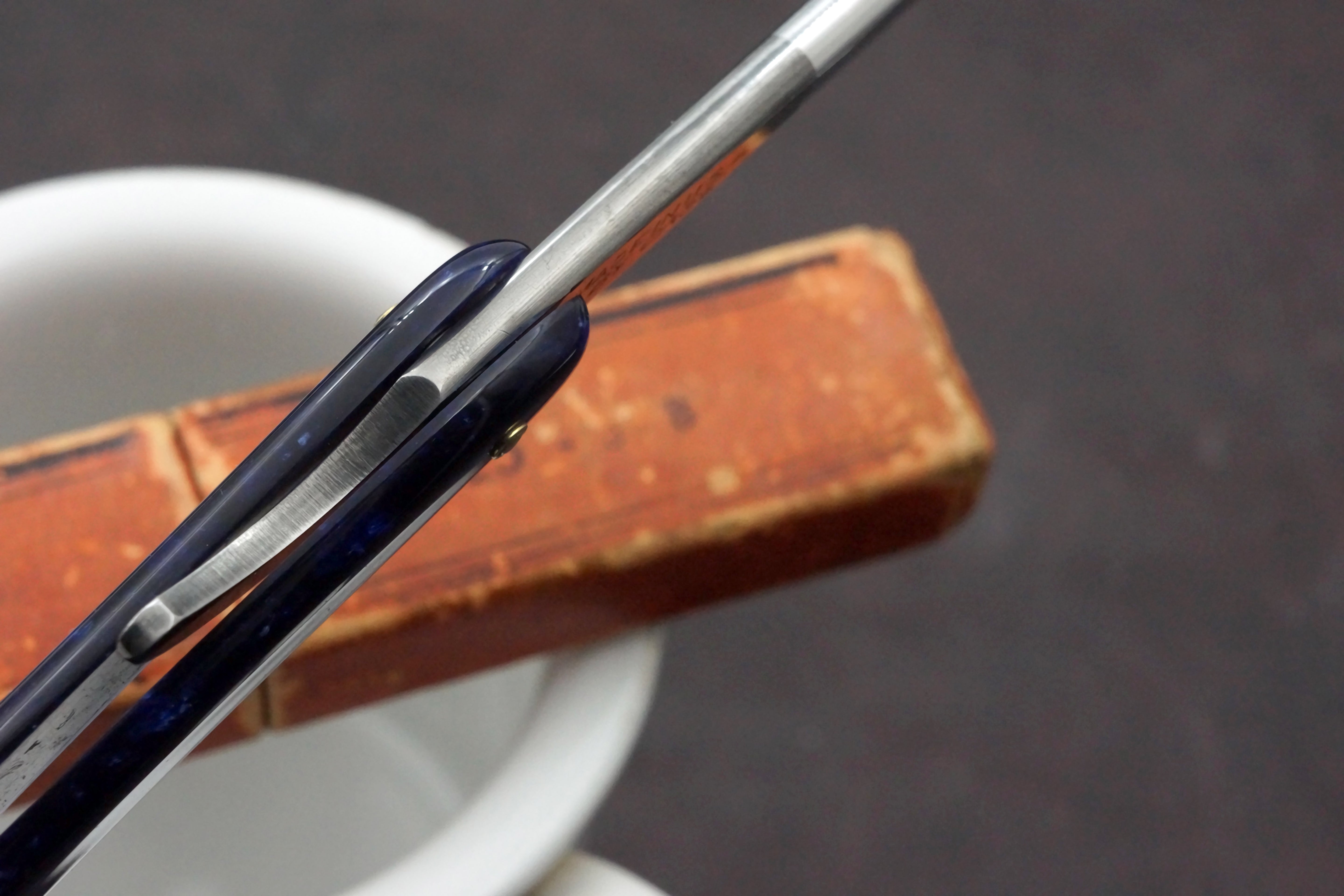 CASE "Temperite" Excellent Restored -11/16 Full Hollow Custom Scales American Vintage Straight Razor - Shave Ready