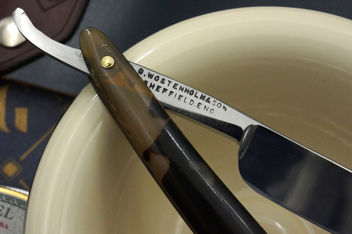 George Wostenholm & Sons - 5/8 Etched Vintage Sheffield Straight Razor - Shave Ready