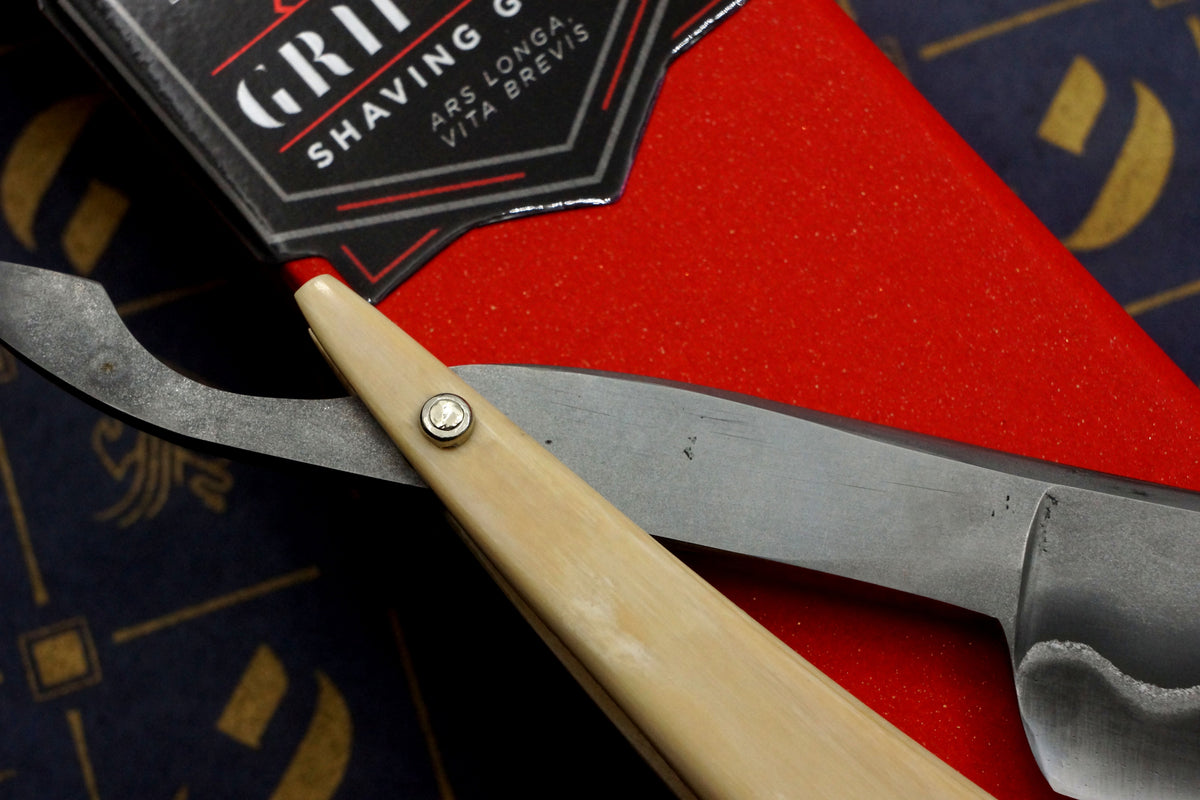 Griffith 15/16 W2 & Stainless San Mai Quarter Hollow - Mammoth Ivory Scales Artisan Straight Razor