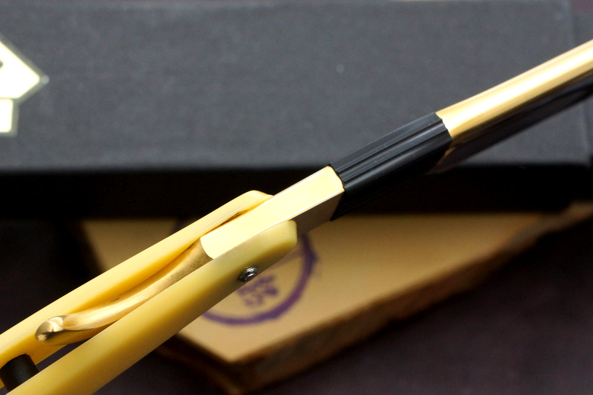 Rasoir droit Solingen Puma Gold 13/16 Full Hollow - Menthe Vintage - Prêt à raser