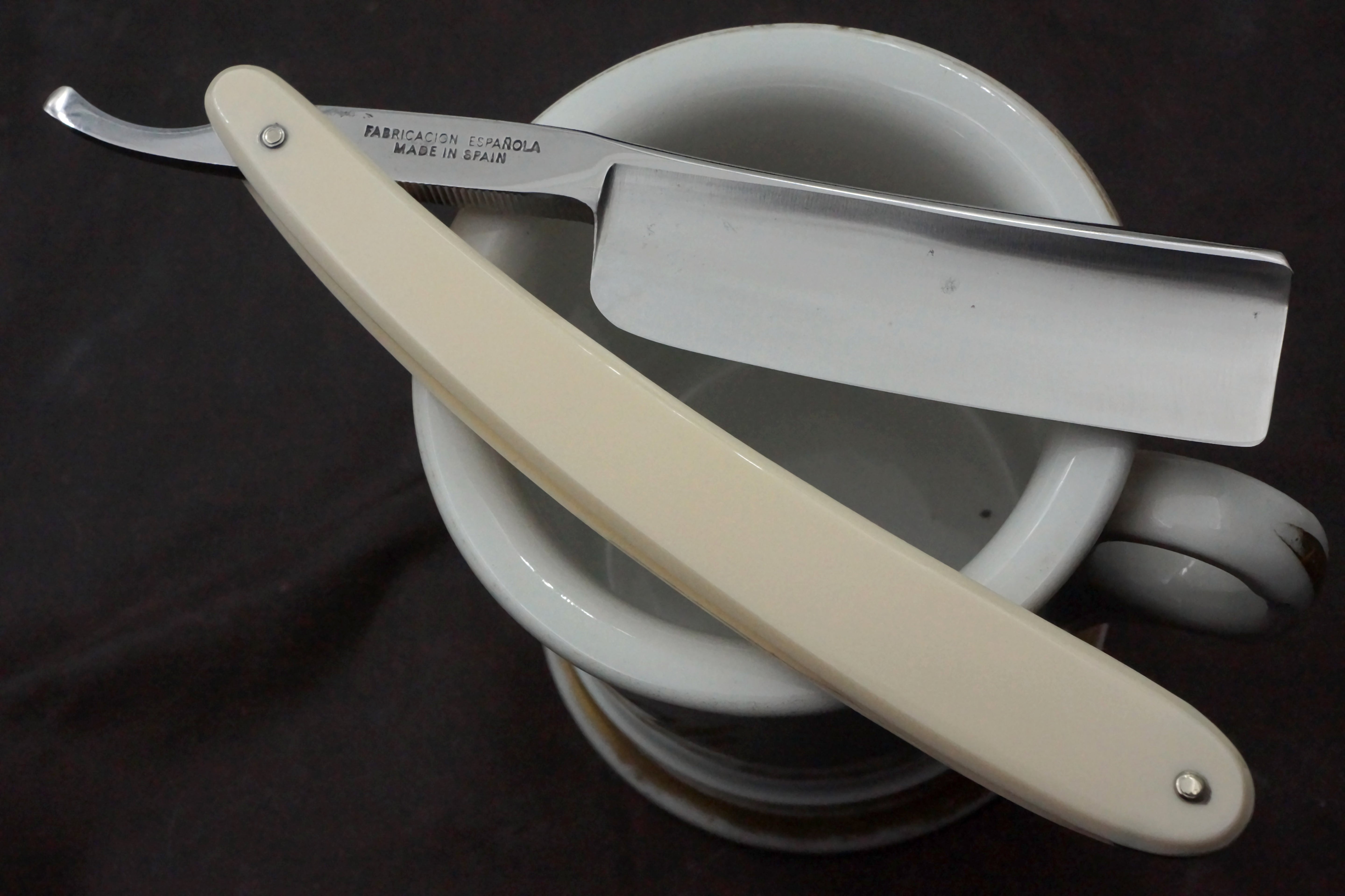 Filarmonica No. 14 Doble Temple 15/16 Full Hollow Blade - Excellent Restored Vintage Spanish Straight Razor - Shave Ready