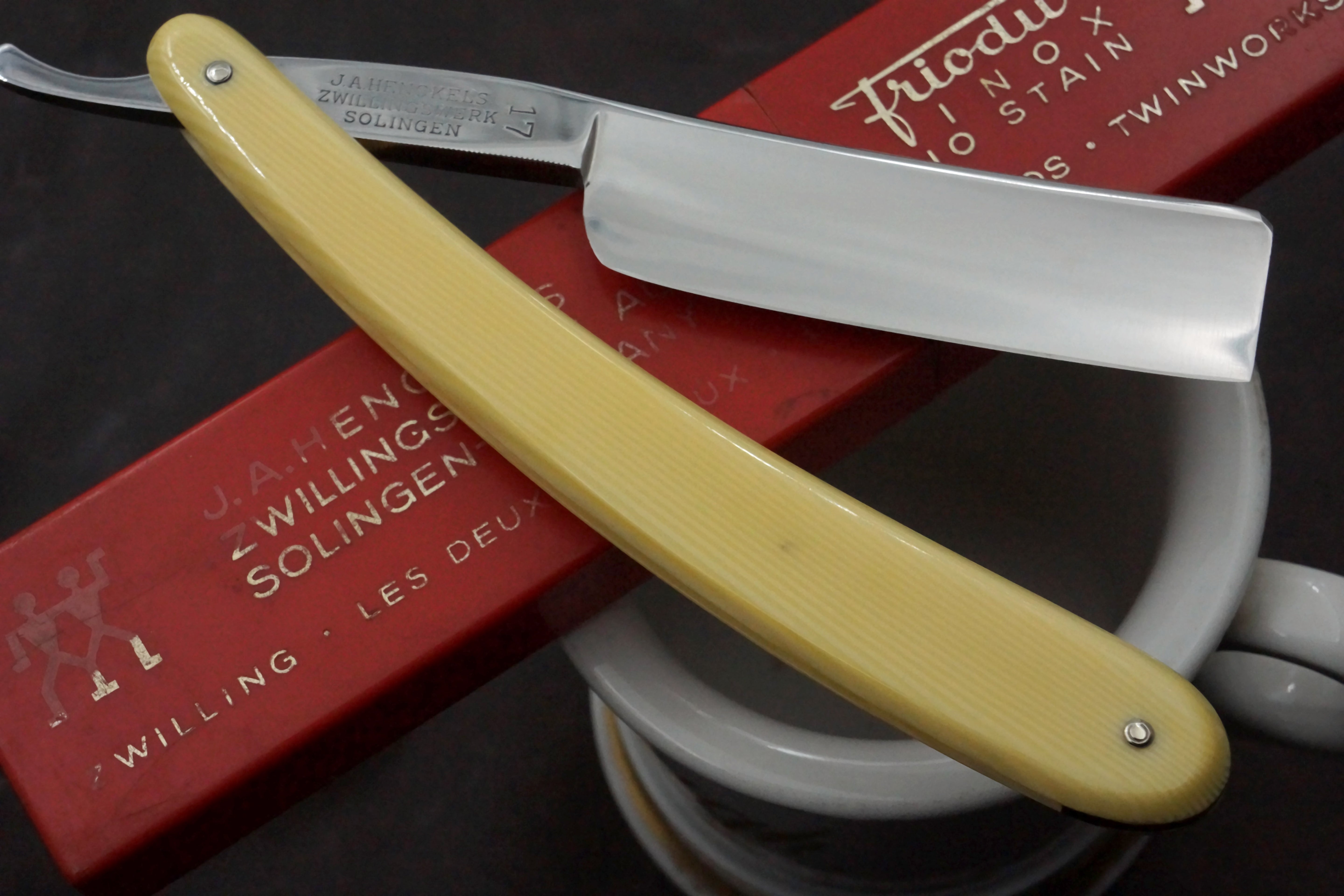 Henckels Friodur 7/8 No. 17 - Restored Full Hollow - Solingen Stainless Straight Razor - Shave Ready