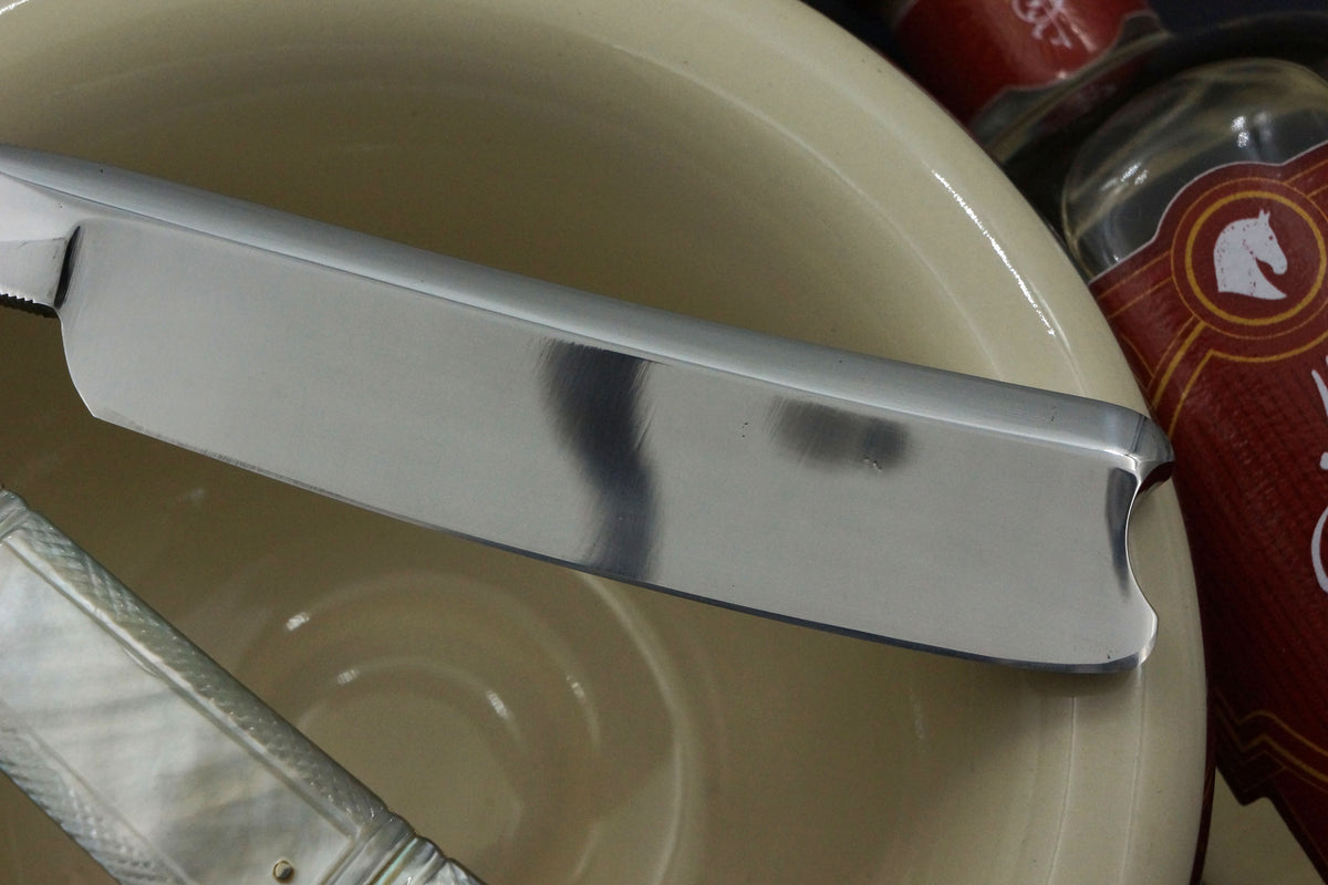 Edward Saville "Eclipse" 13/16 - Fancy Grind Fully Restored Mother of Pearl Scaled Sheffield Straight Razor - Shave Ready