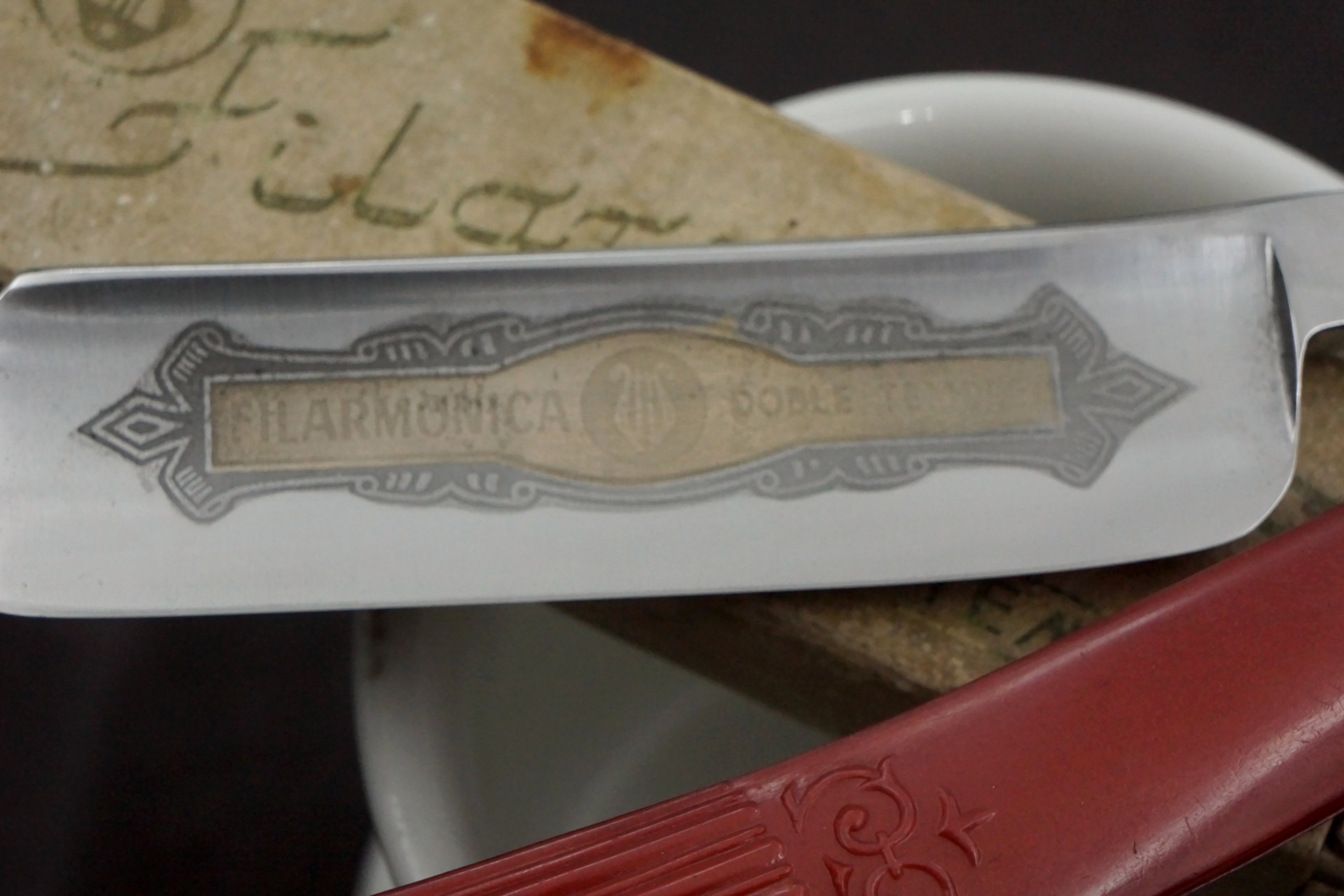 Filarmonica JMP Doble Temple No. 14 15/16" Full Hollow Blade - Excellent Vintage Spanish Straight Razor - Shave Ready
