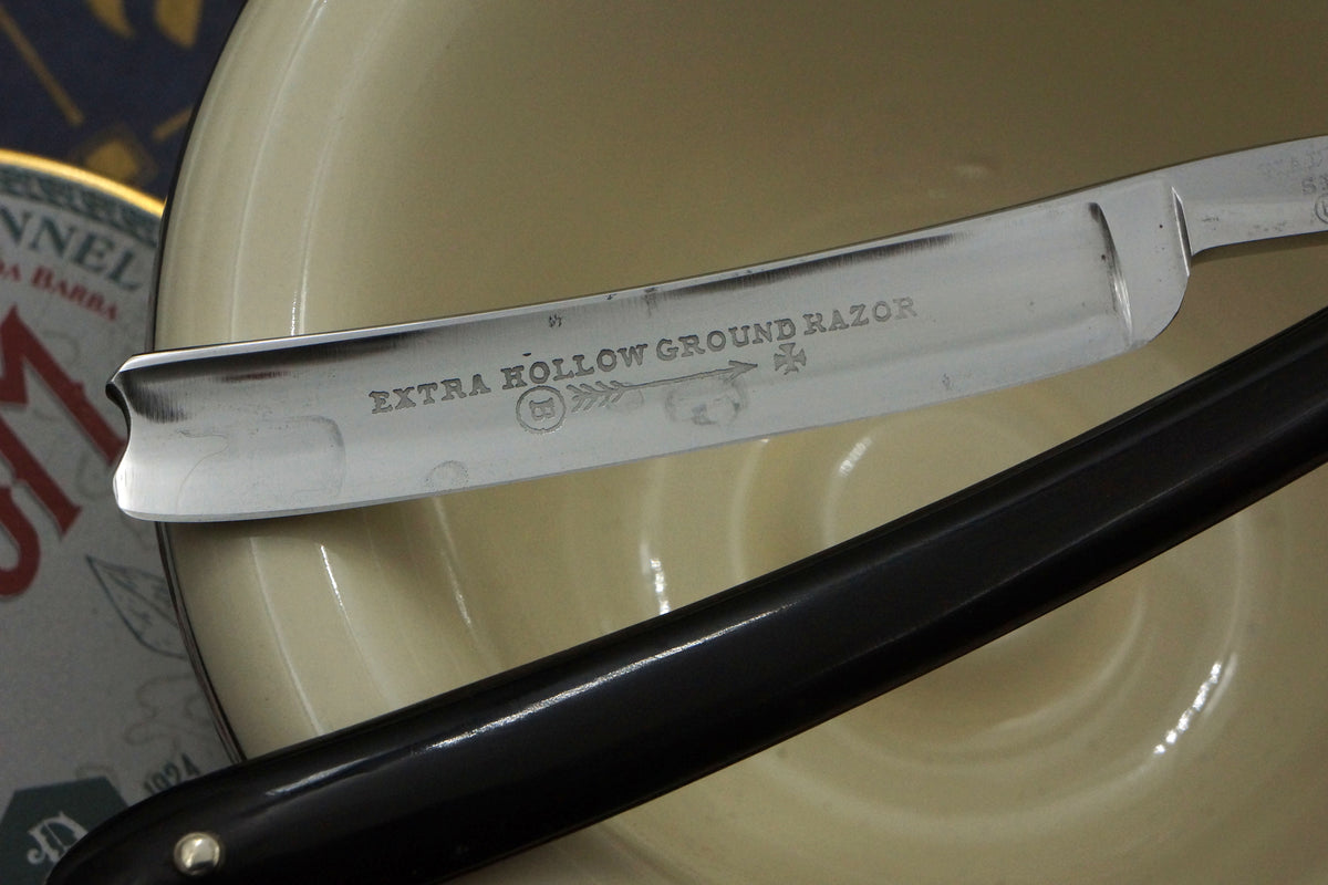 Wade & Butcher „Extra Hollow Ground“ 6/8 Halbhohl – Vintage Sheffield Rasiermesser – Rasurbereit