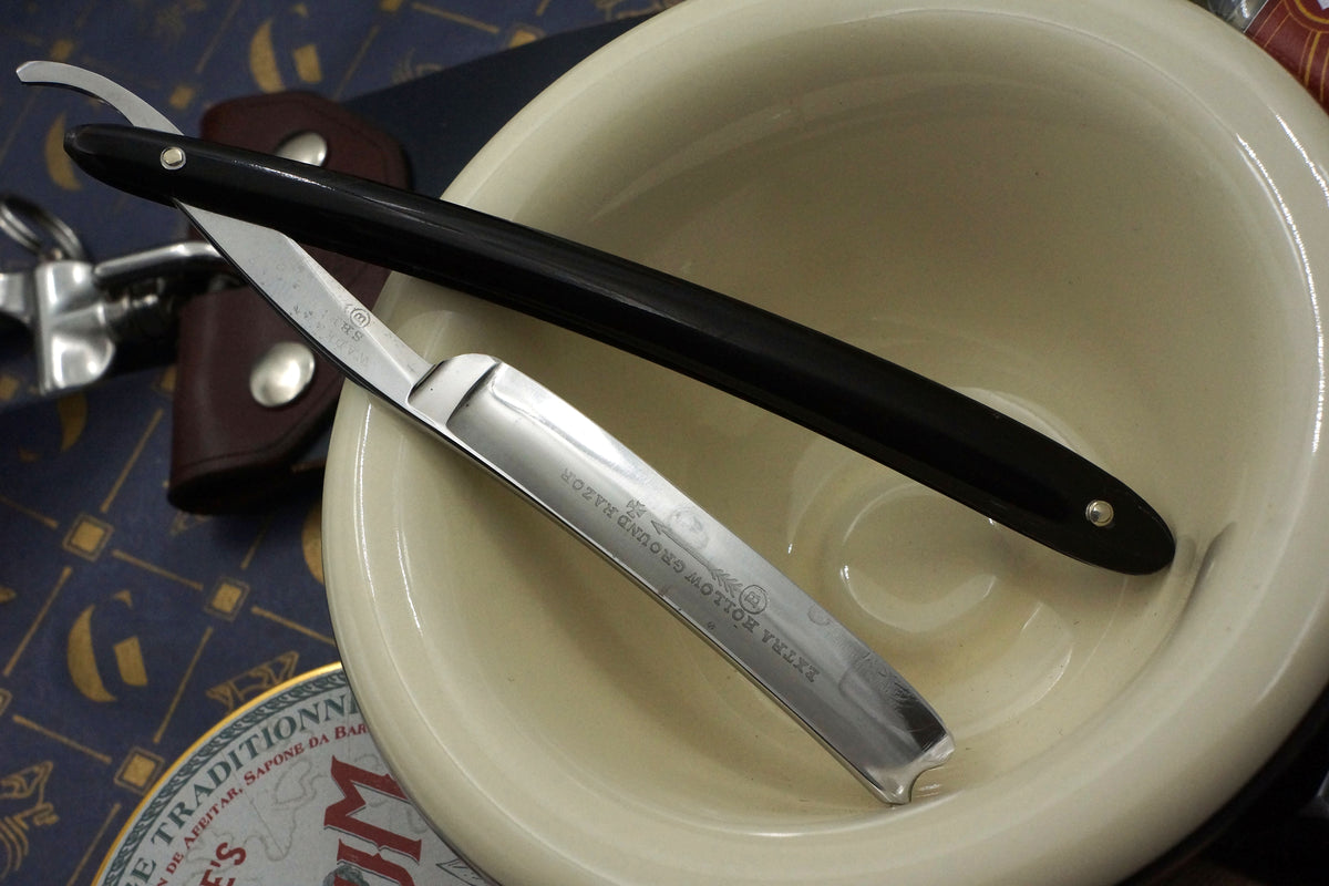 Wade & Butcher „Extra Hollow Ground“ 6/8 Halbhohl – Vintage Sheffield Rasiermesser – Rasurbereit