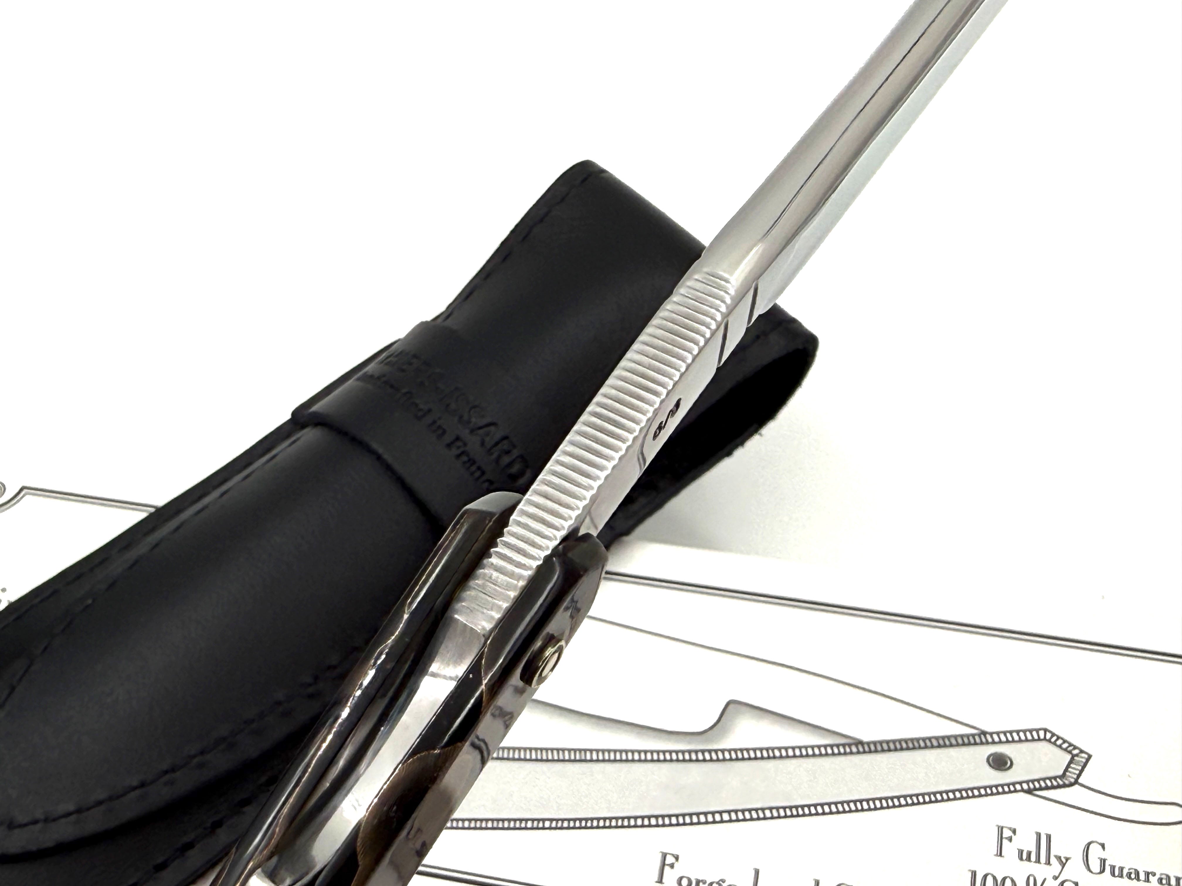 Thiers Issard 6/8 "Roi Soleil" Etch - Composite Moon Scales - Full Hollow Straight Razor