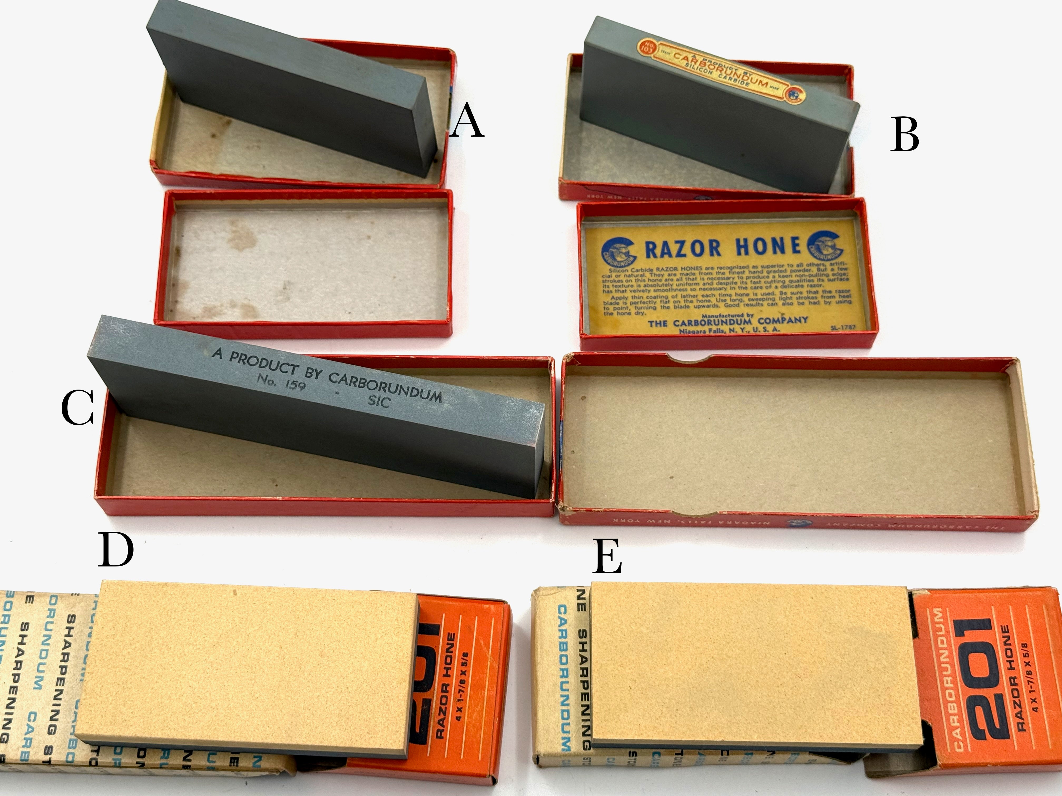 Carborundum Rare Unused - Minty Vintage Barber's Razor Hones and Sharpening Stone - CHOOSE YOUR HONE
