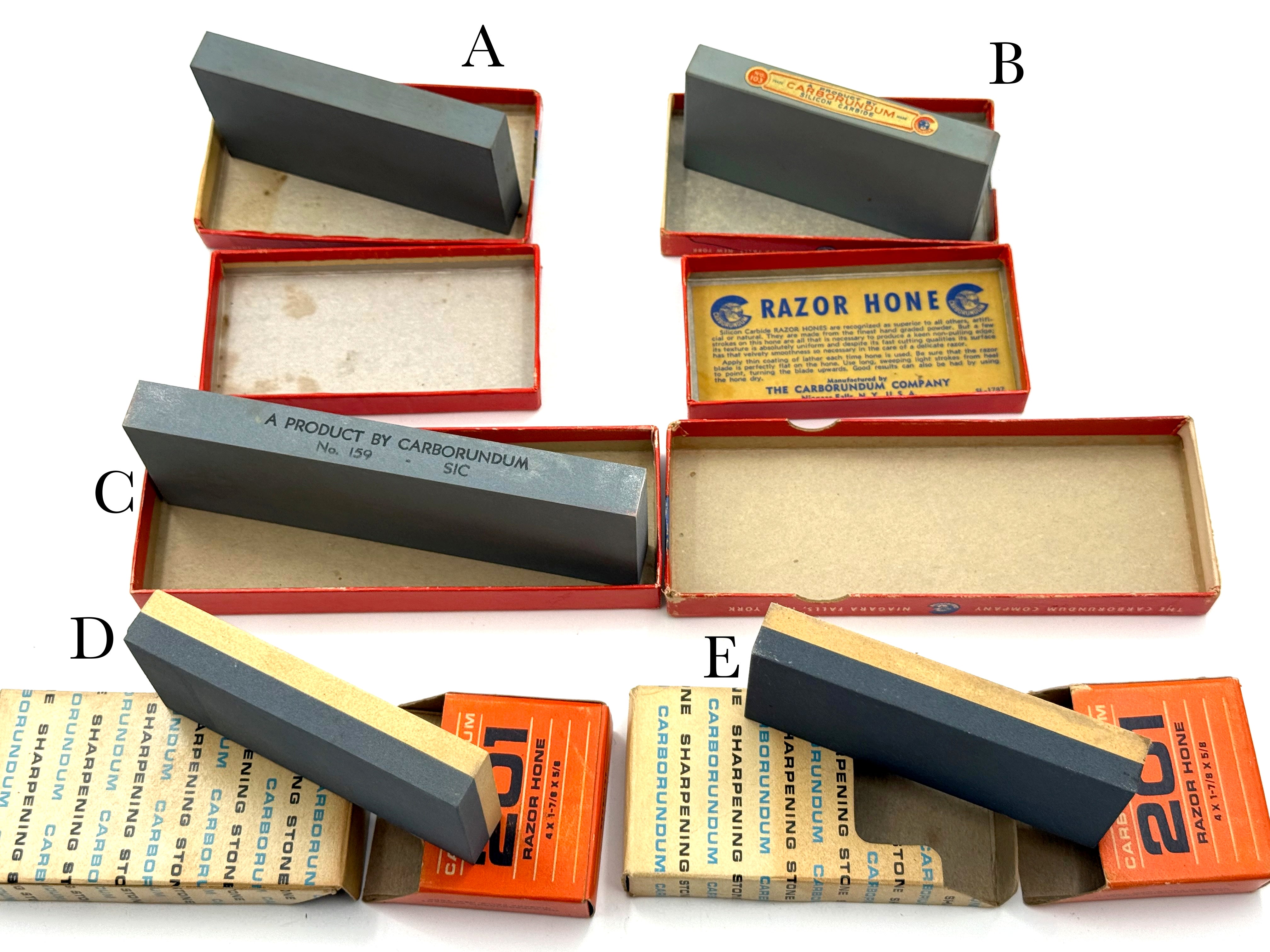Carborundum Rare Unused - Minty Vintage Barber's Razor Hones and Sharpening Stone - CHOOSE YOUR HONE