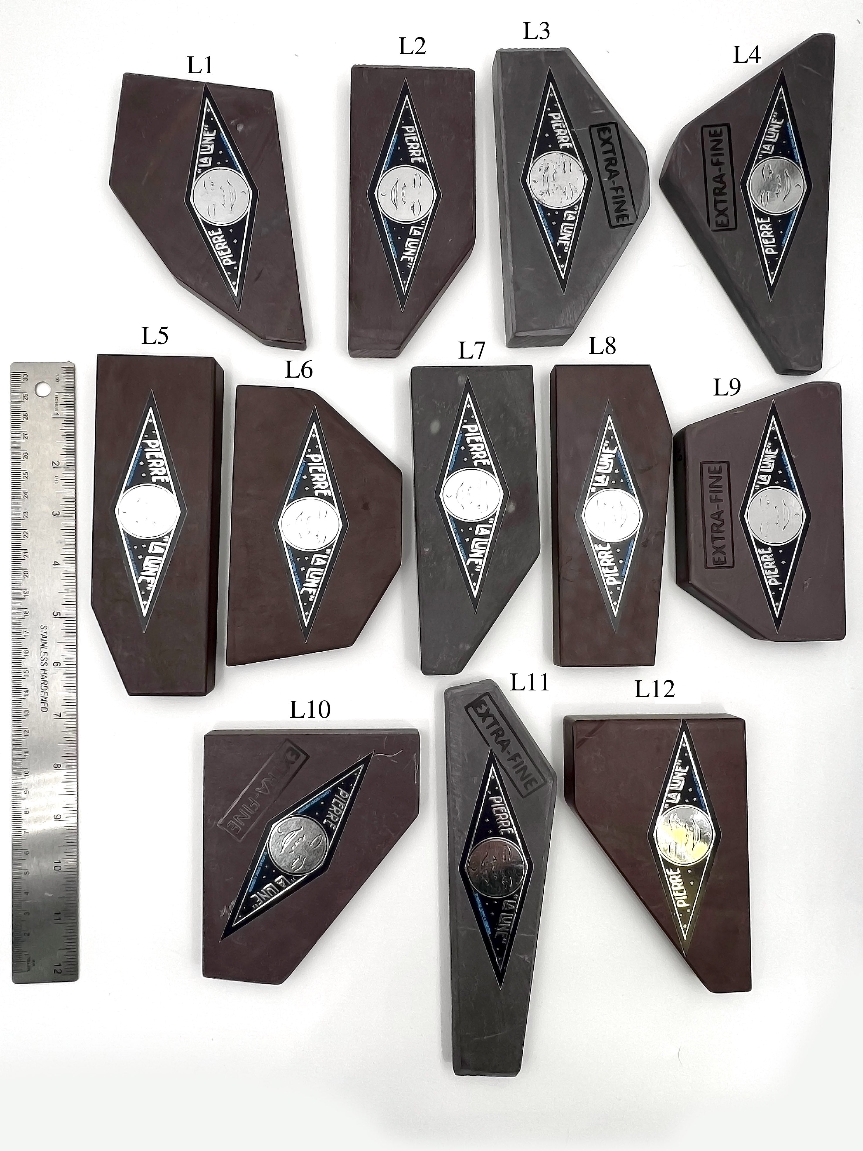 Pierre "La Lune" French Fine Finishing Razor Hone Sharpening Stone - LARGE SIZE Bouts - CHOOSE YOUR STONE