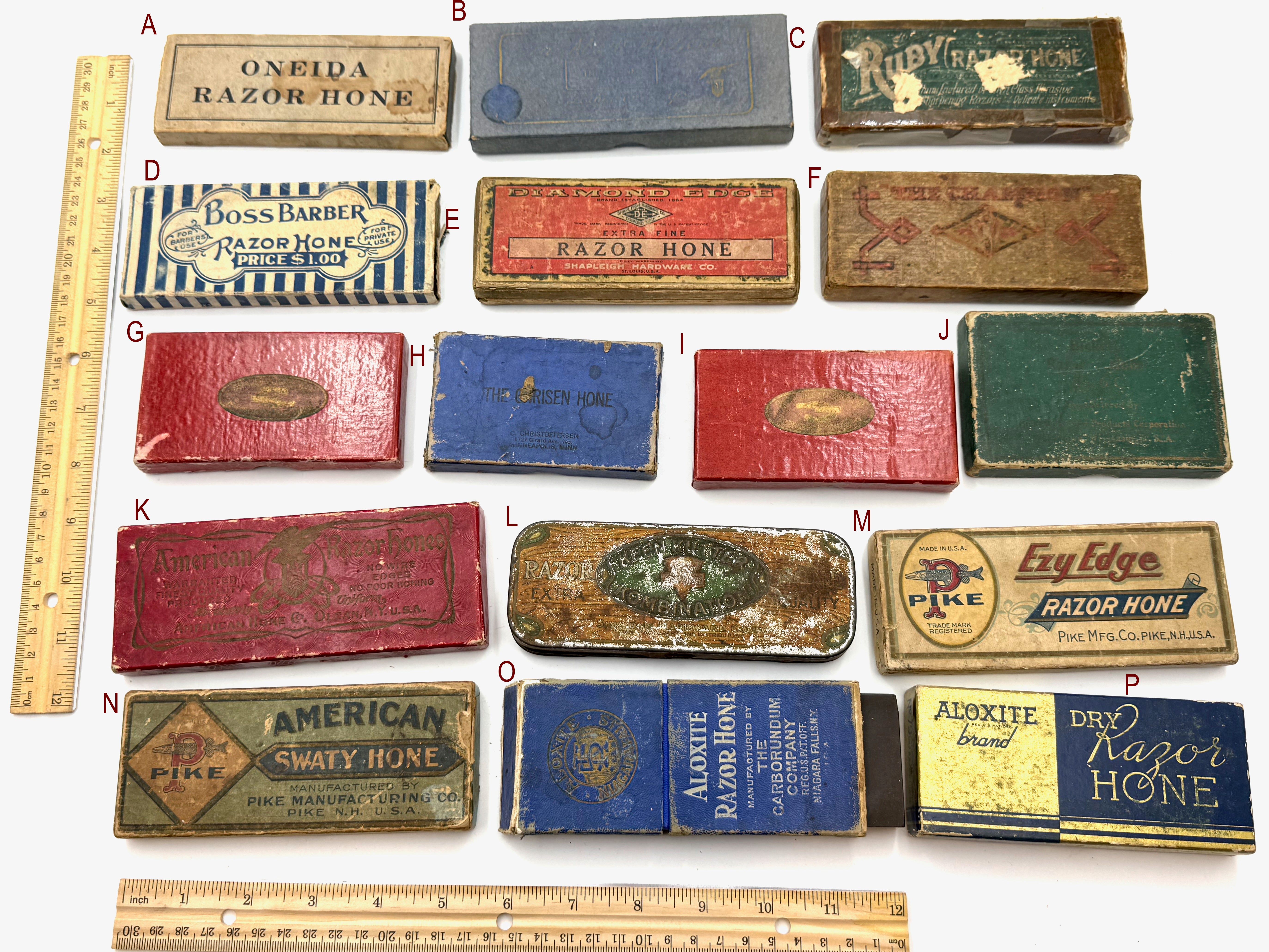 Various Manufacturers Vintage Boxed Barber Hones in Good Condition - Choose Your Hone