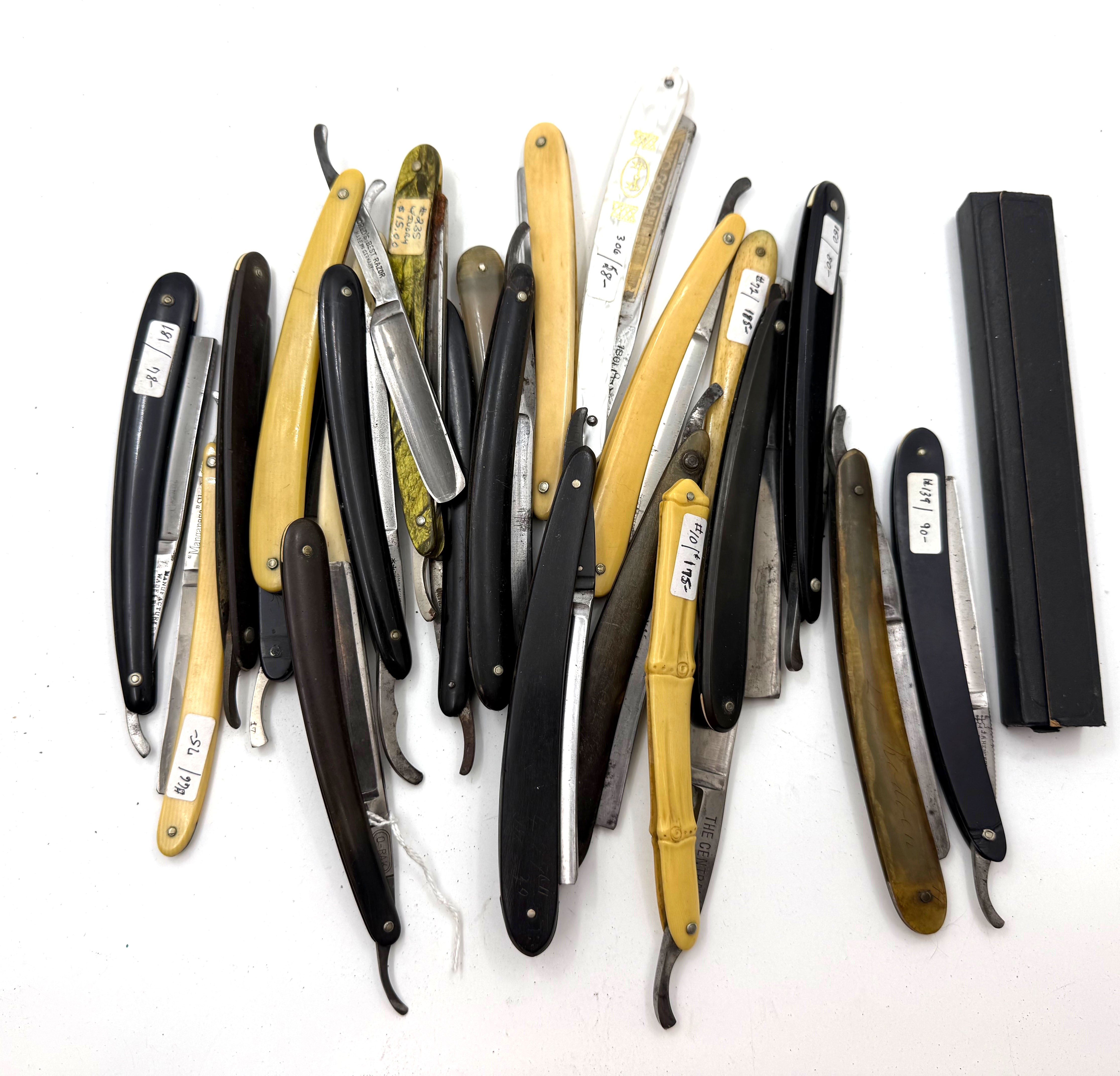 Lot of Vintage Straight Razor Scales and Parts #1