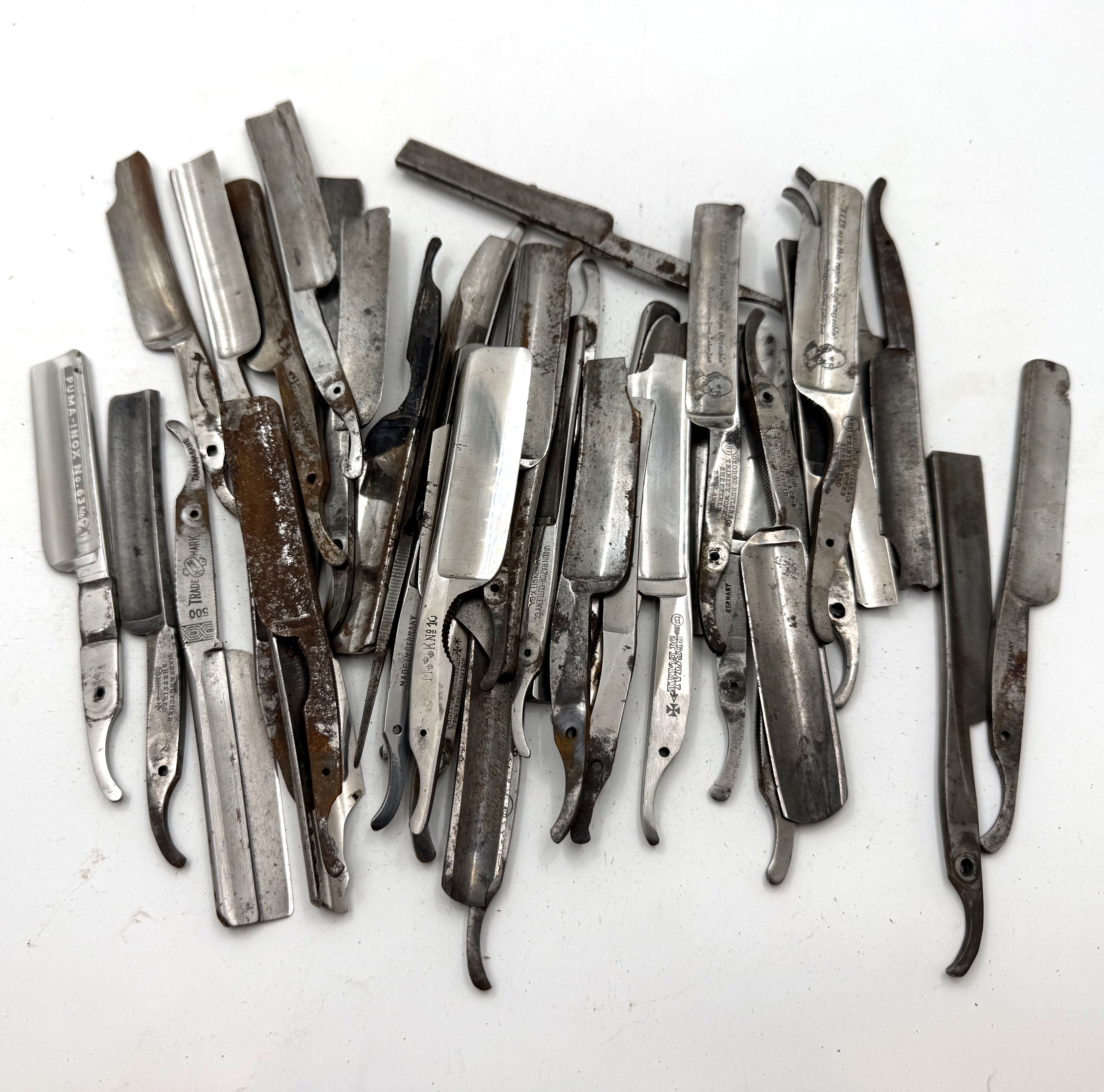 Straight Razor Blades Junk Lot