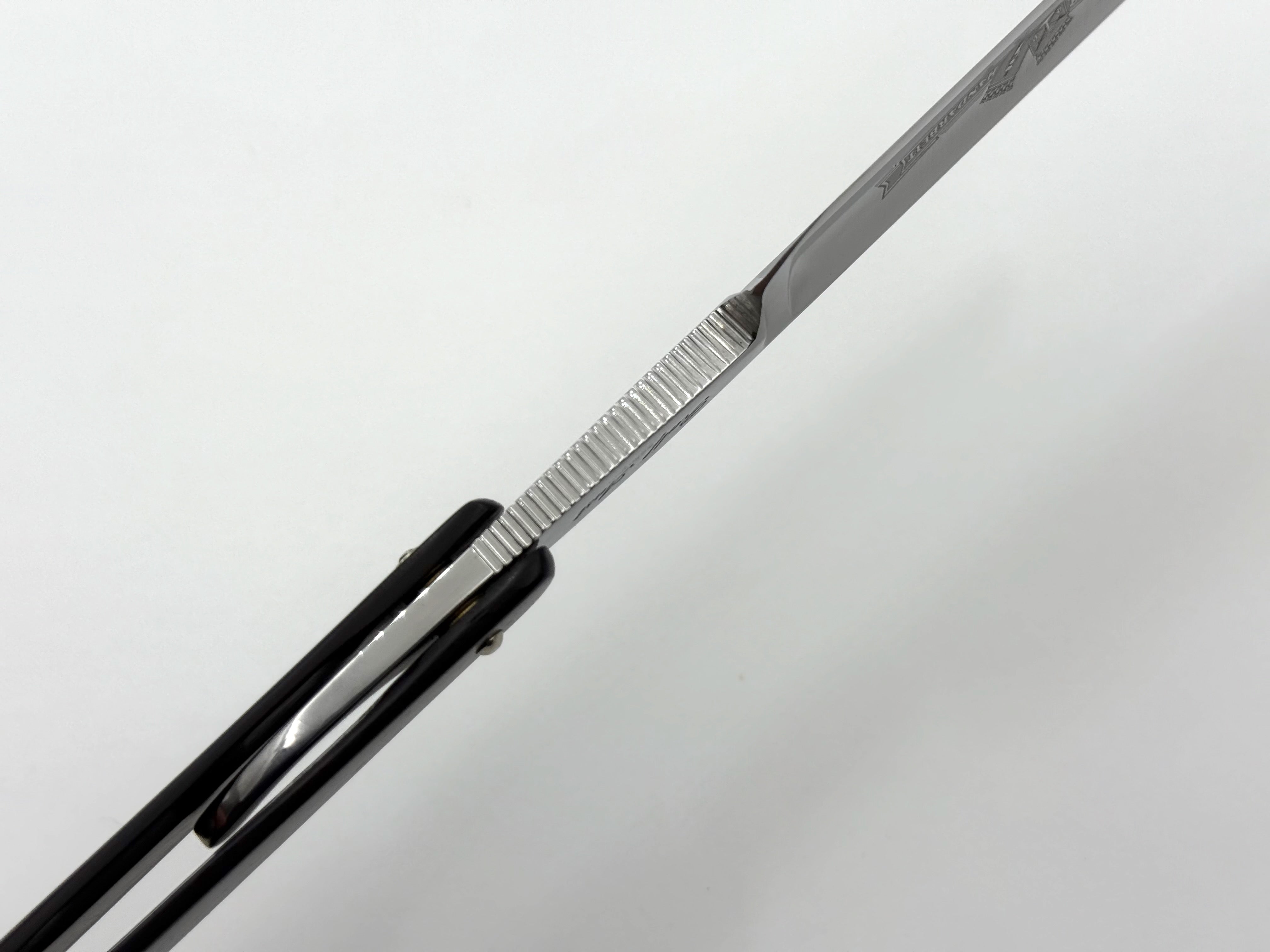 Ralf Aust 6/8 Blade with American Tip & Ebony Scales with Olive Inlay Full Hollow Solingen Straight Razor