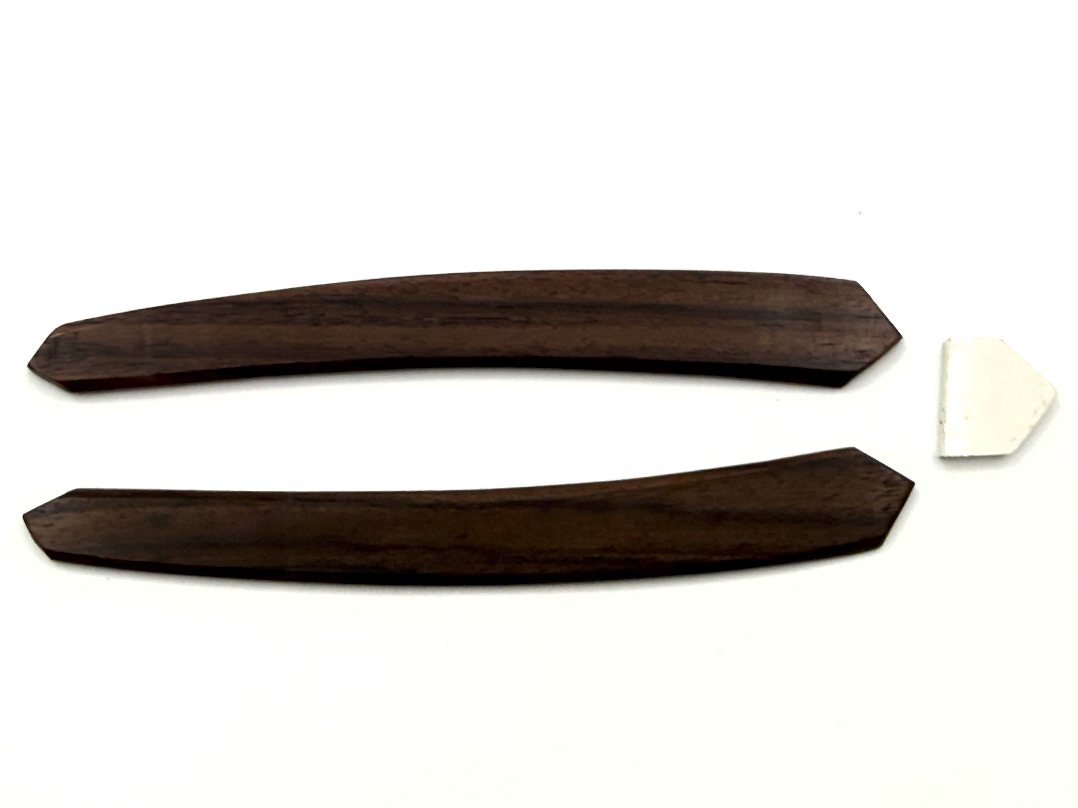 Straight Razor Scales for 5/8-6/8 Blades - Rosewood with Angled Ends - One Pair/Set