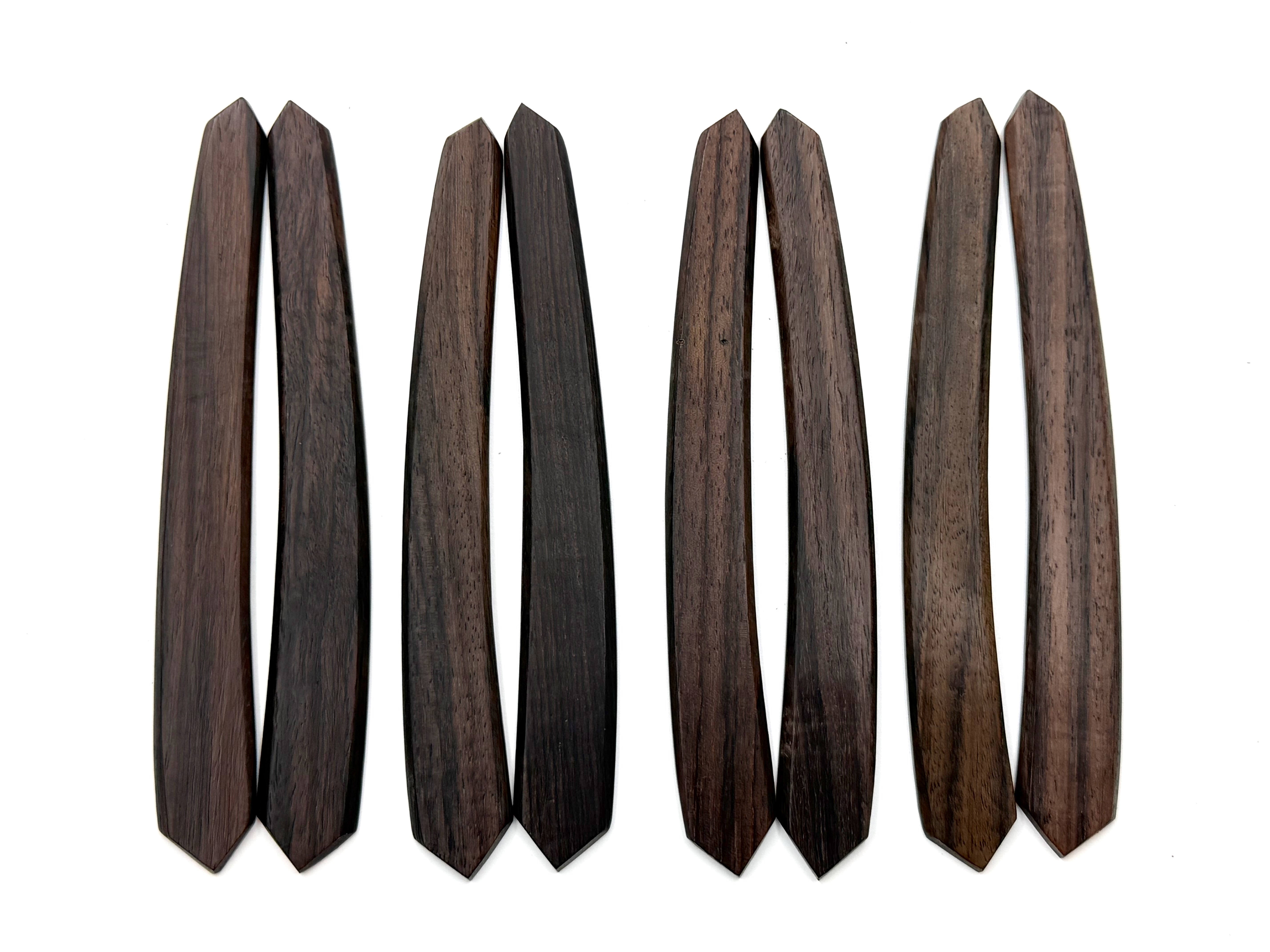 Straight Razor Scales for 5/8-6/8 Blades - Rosewood with Angled Ends - One Pair/Set