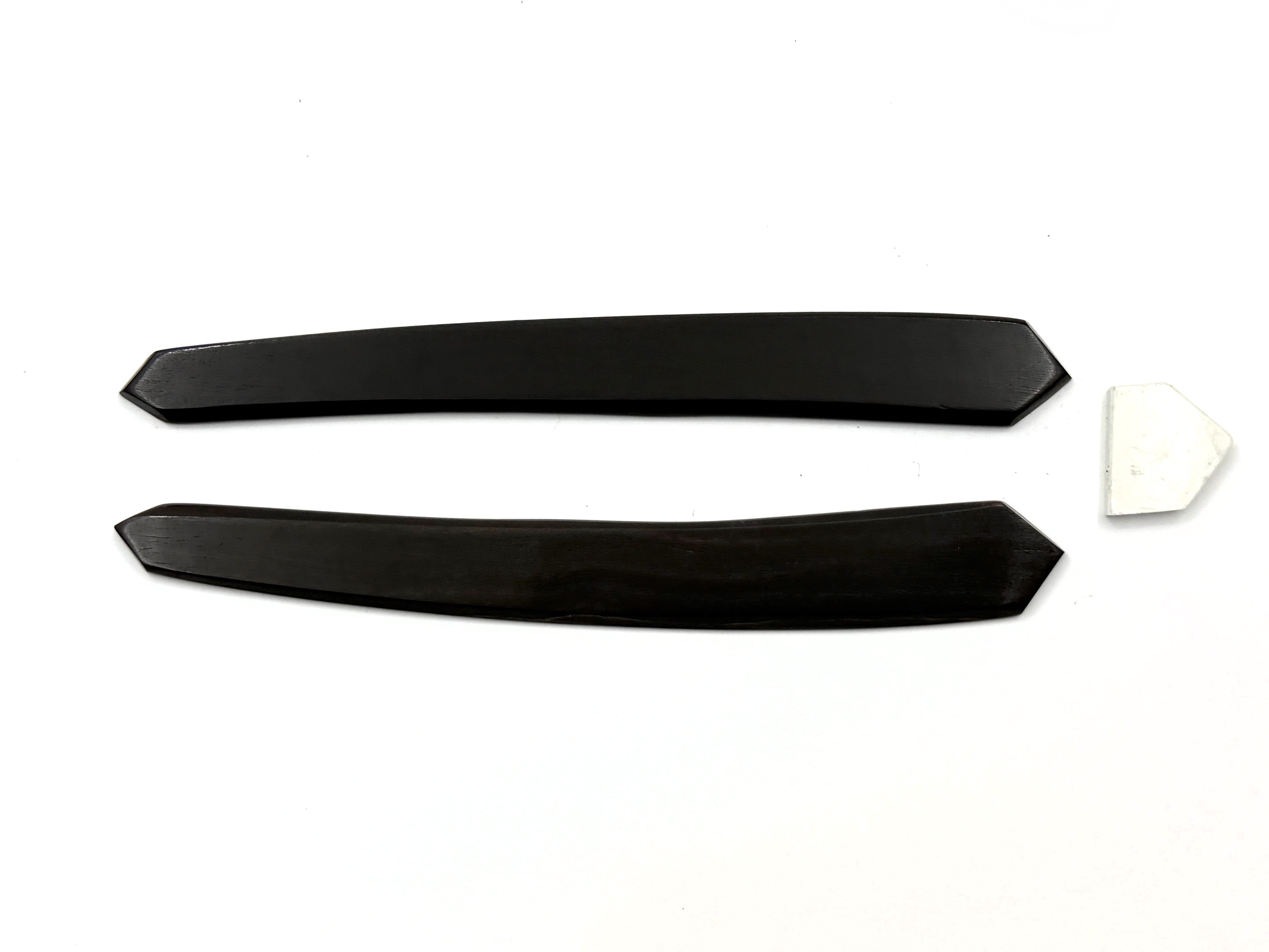 Straight Razor Scales for 5/8-6/8 Blades - Ebony Wood with Angled Ends - One Pair/Set (Copy)