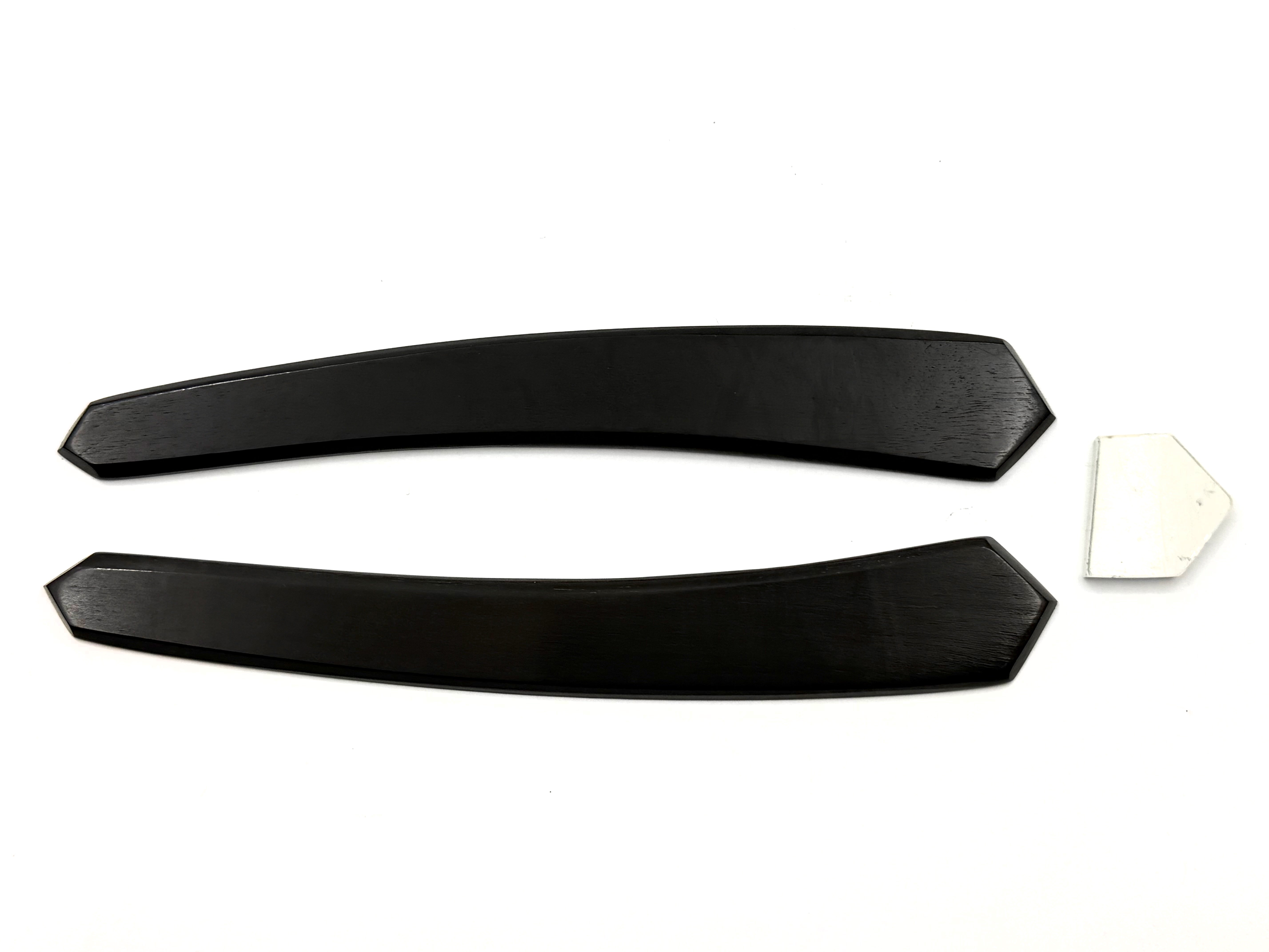 Straight Razor Scales for 7/8-8/8 Blades - Ebony Wood with Angled Ends - One Pair/Set