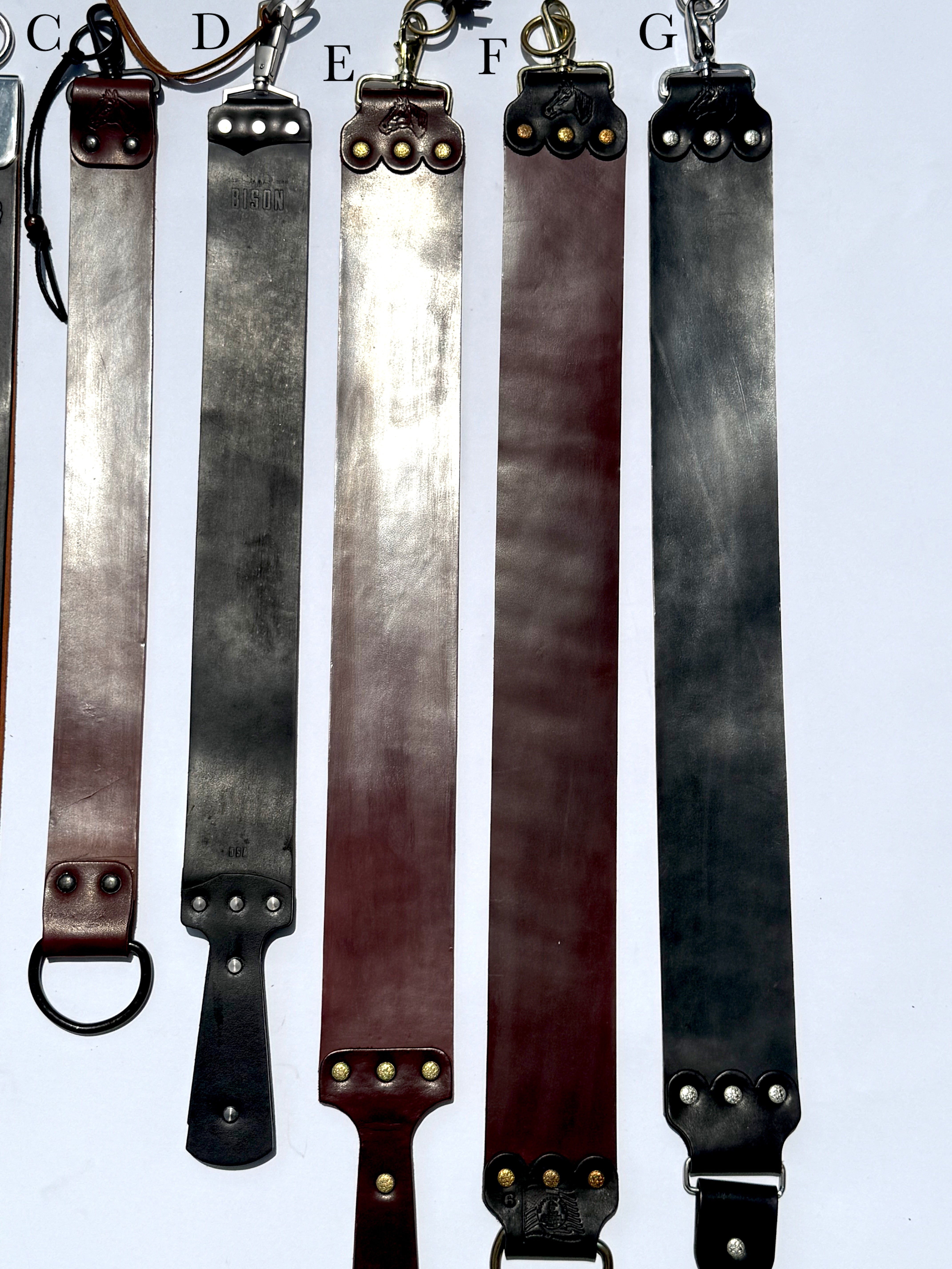 Various Preowned Razor Strops in Good to New Condition including Shell Cordovan - Choose Your Strop