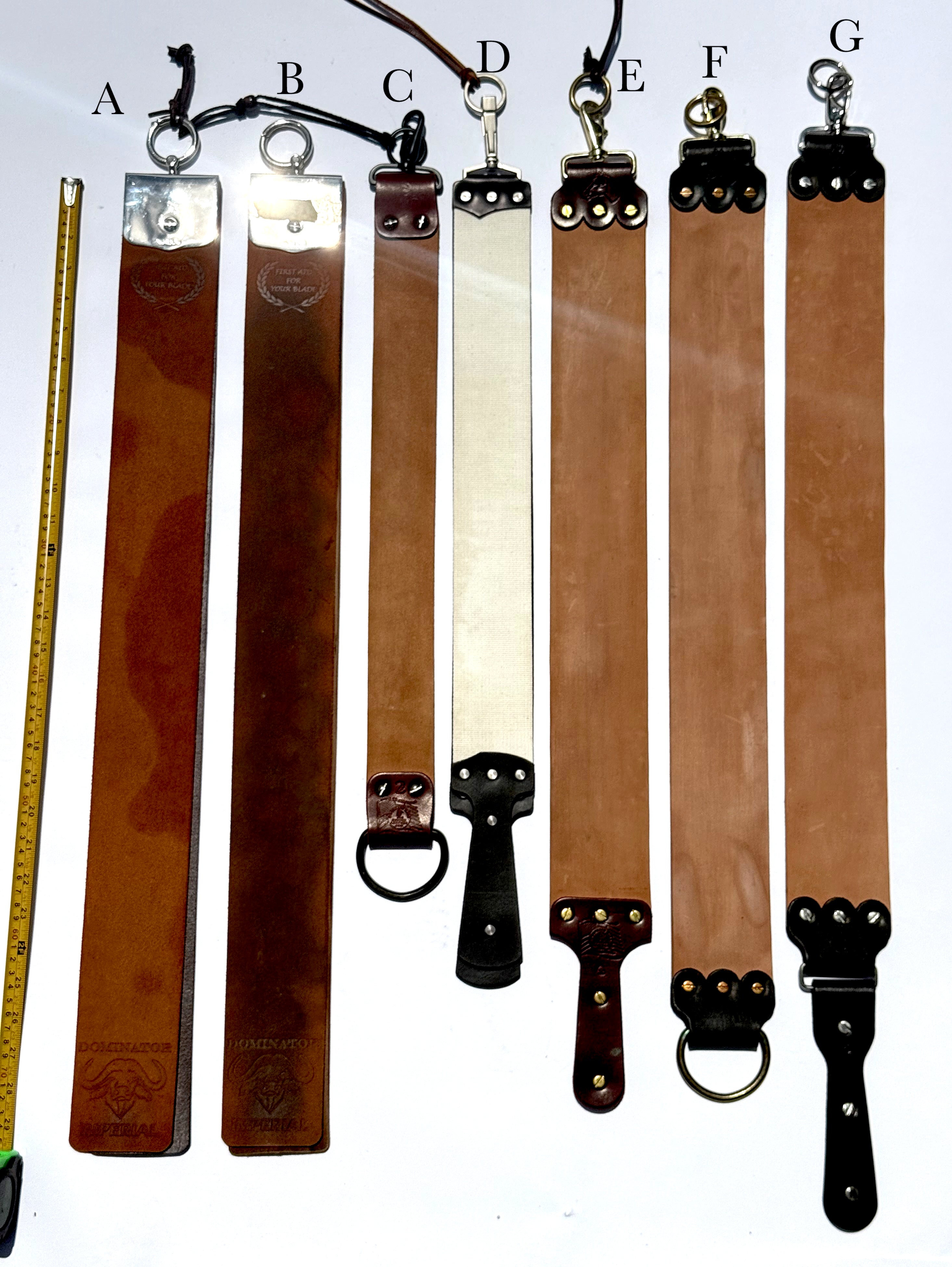 Various Preowned Razor Strops in Good to New Condition including Shell Cordovan - Choose Your Strop