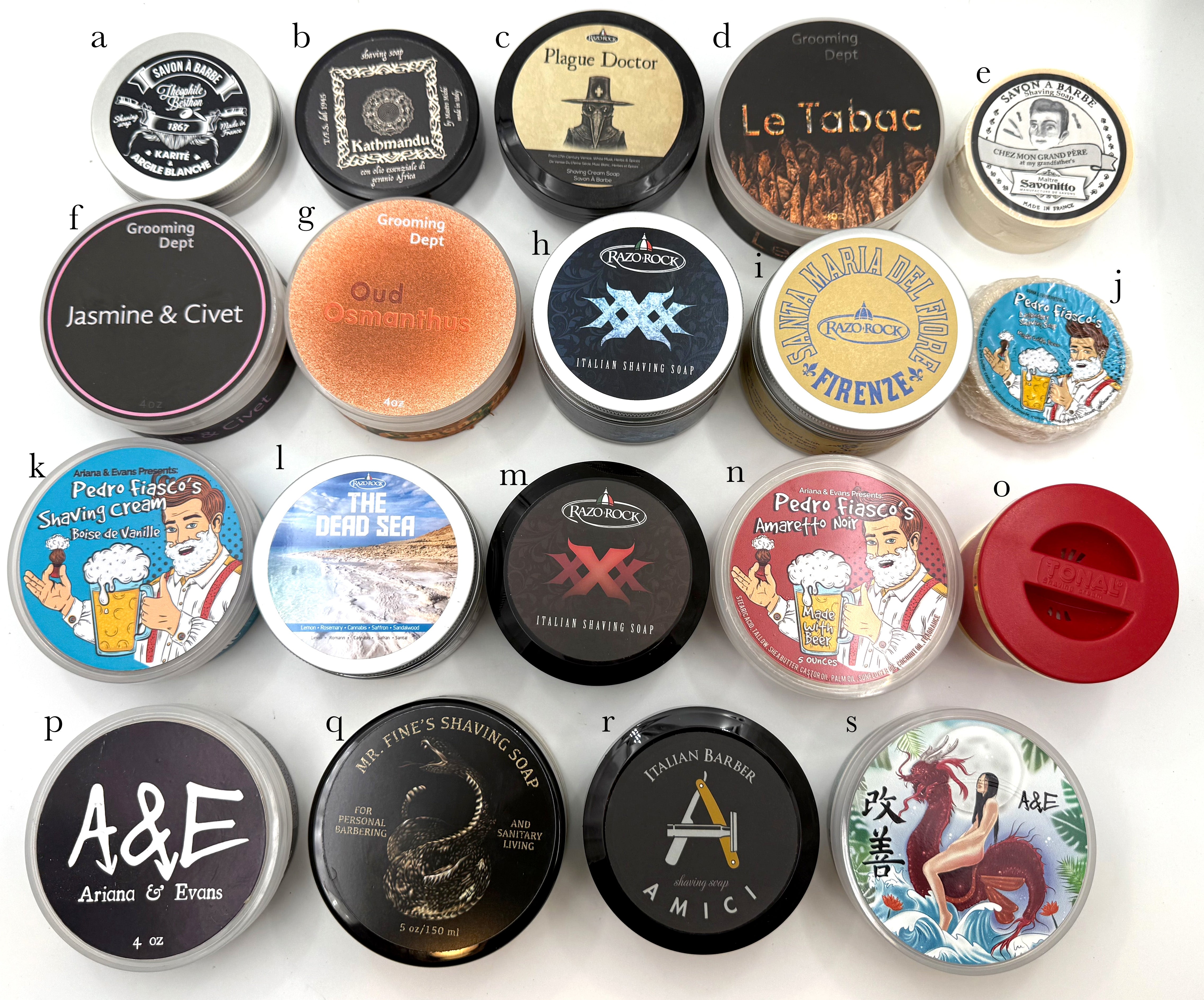 Various Old Stock Shaving Soaps - Razorock, A&E, etc. - New & Unused