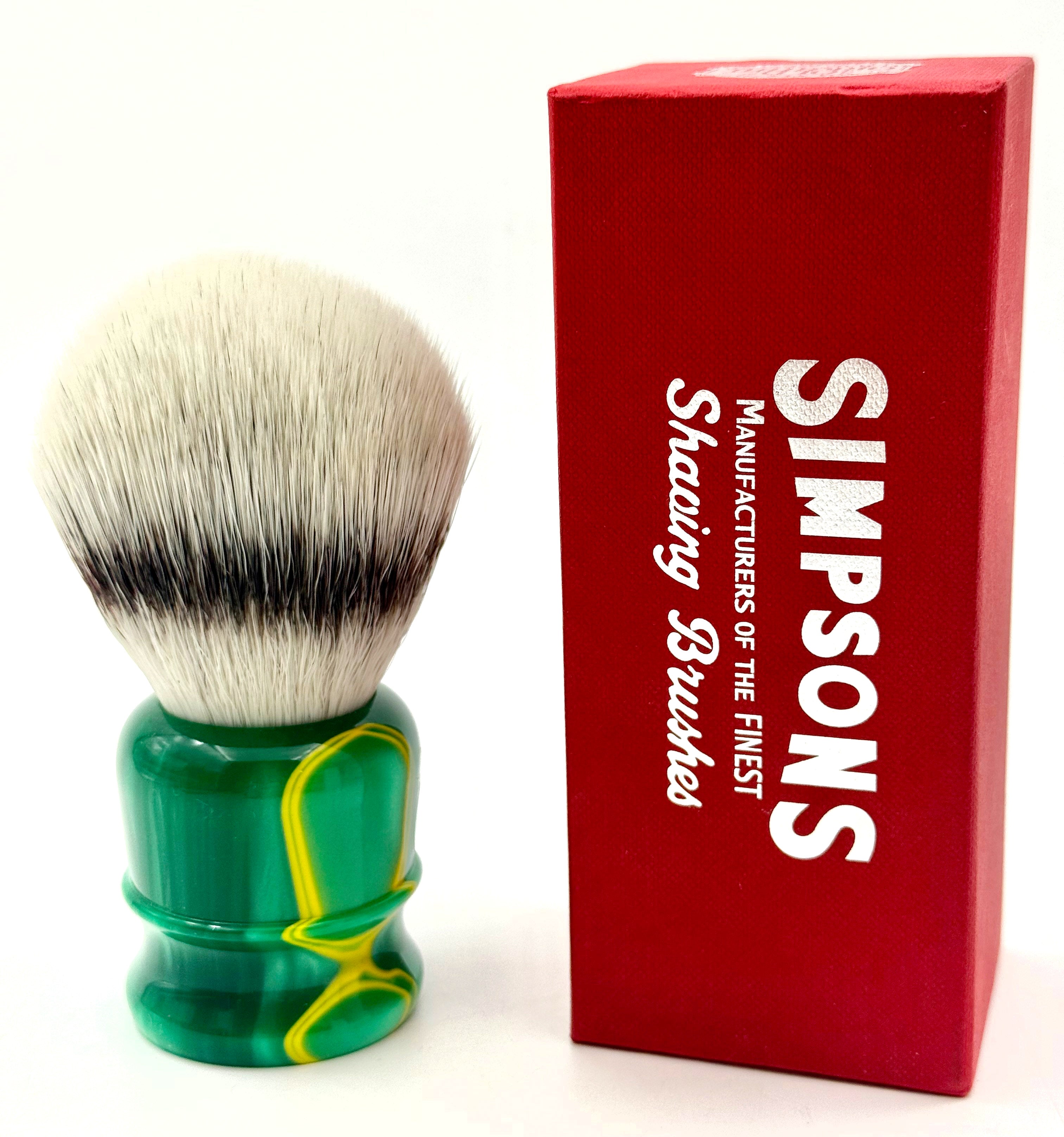 Simpson Chubby CH3 Rasierpinsel mit synthetischen Borsten in Platin