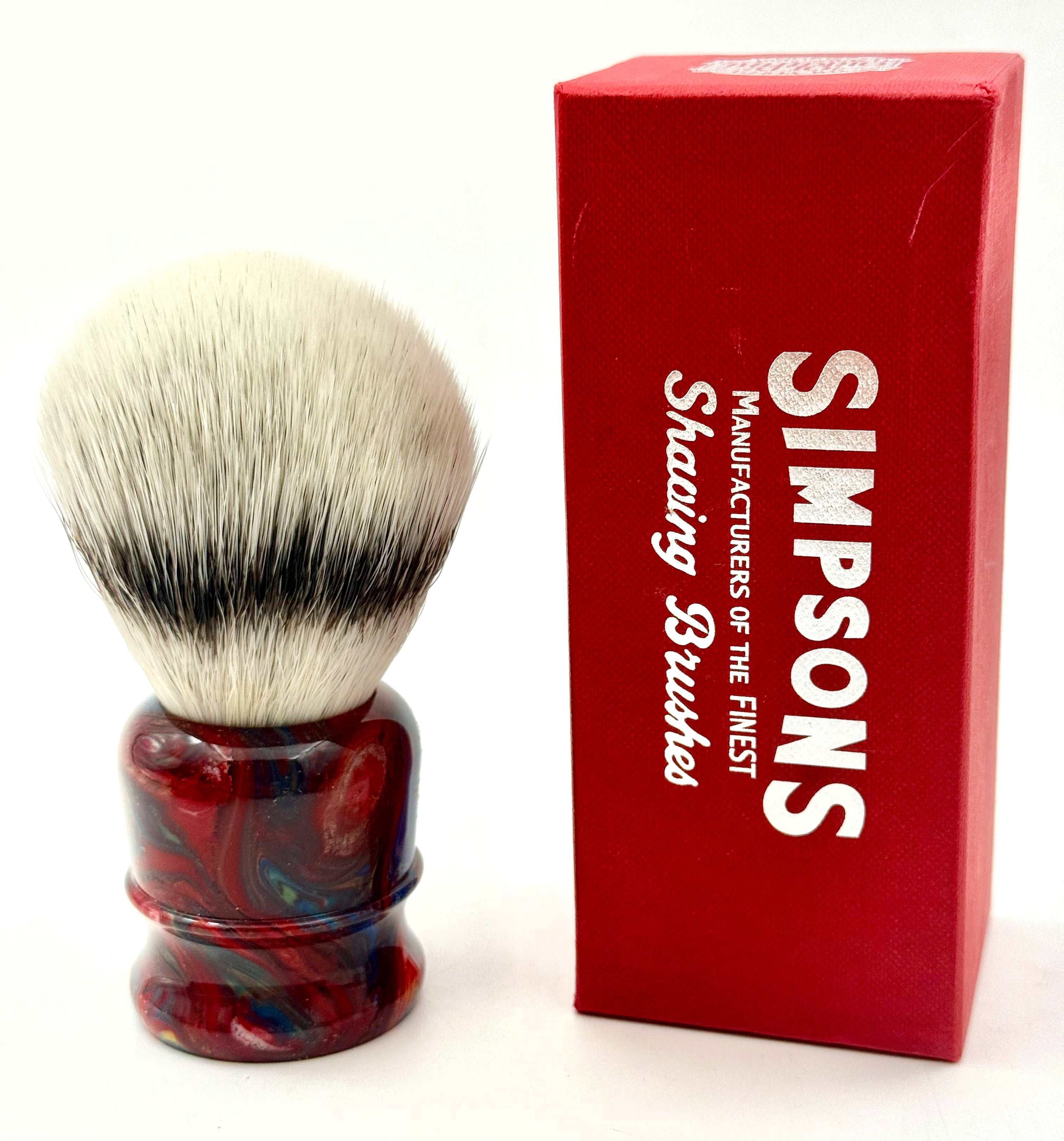 Limited Edition Simpson Chubby CH3 Platinum Synthetic Bristle Shaving Brush - Triton