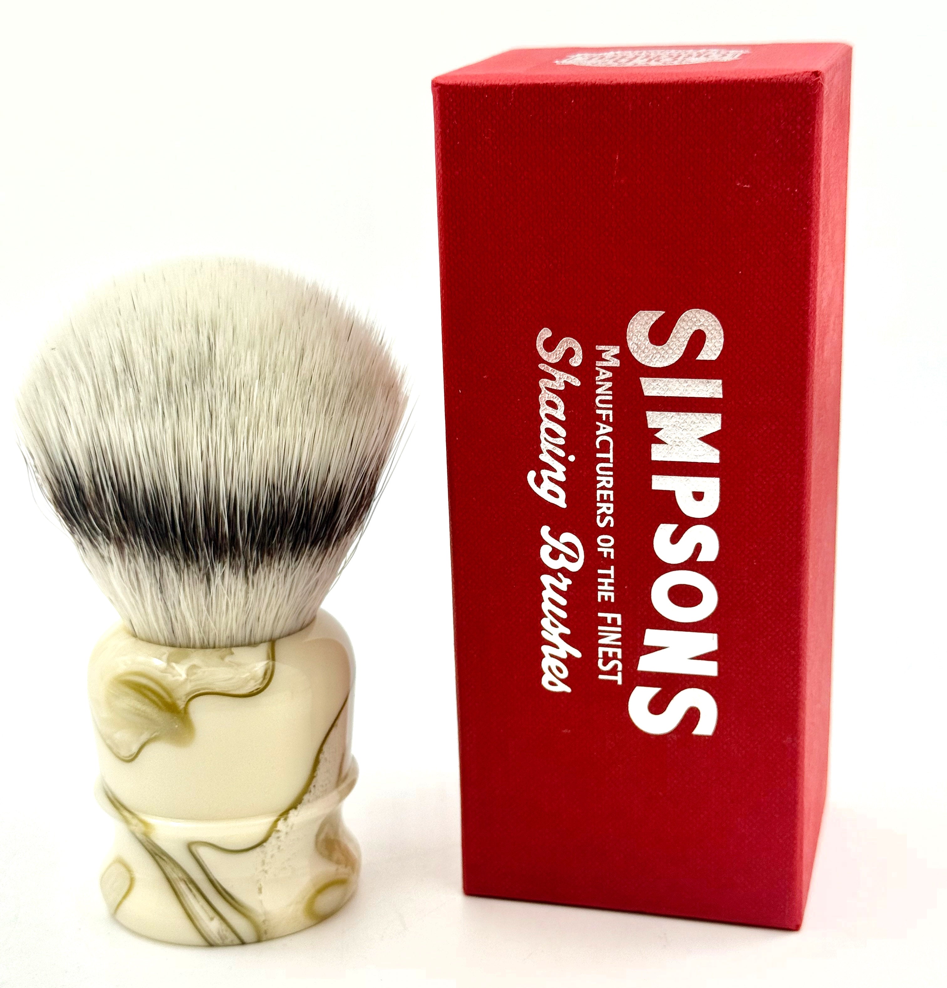 Limited Edition Simpson Chubby CH3 Platinum Synthetic Bristle Shaving Brush - Vesta