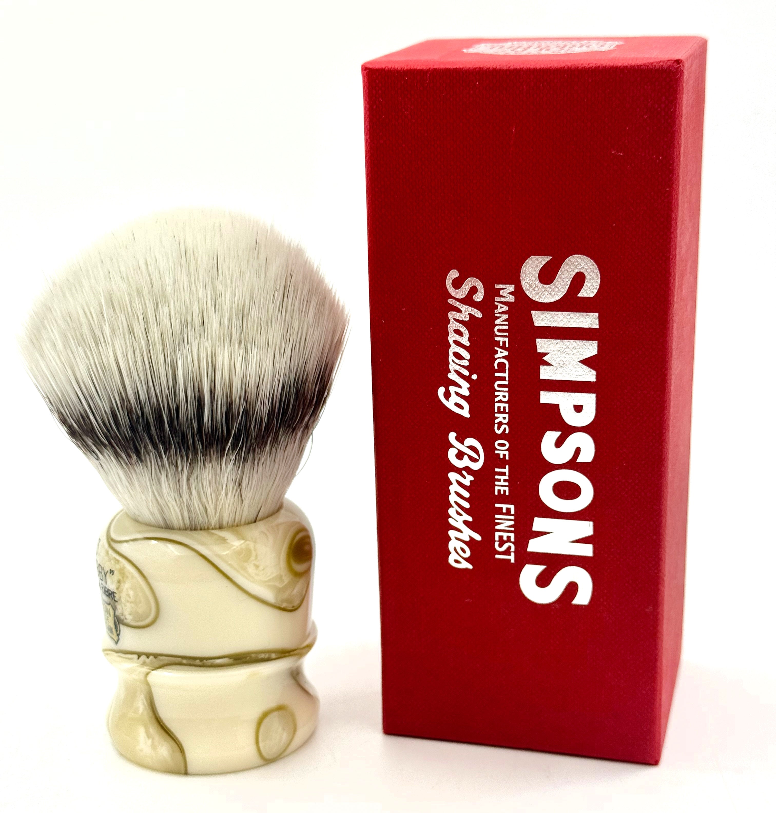 Limited Edition Simpson Chubby CH3 Platinum Synthetic Bristle Shaving Brush - Vesta