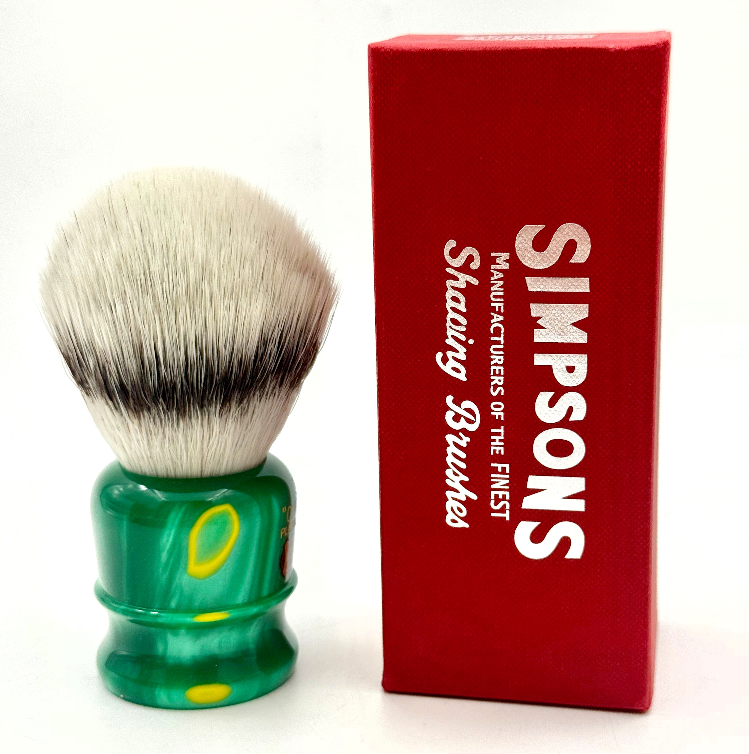 Limited Edition Simpson Chubby CH3 Platinum Synthetic Bristle Shaving Brush - St. Mary's