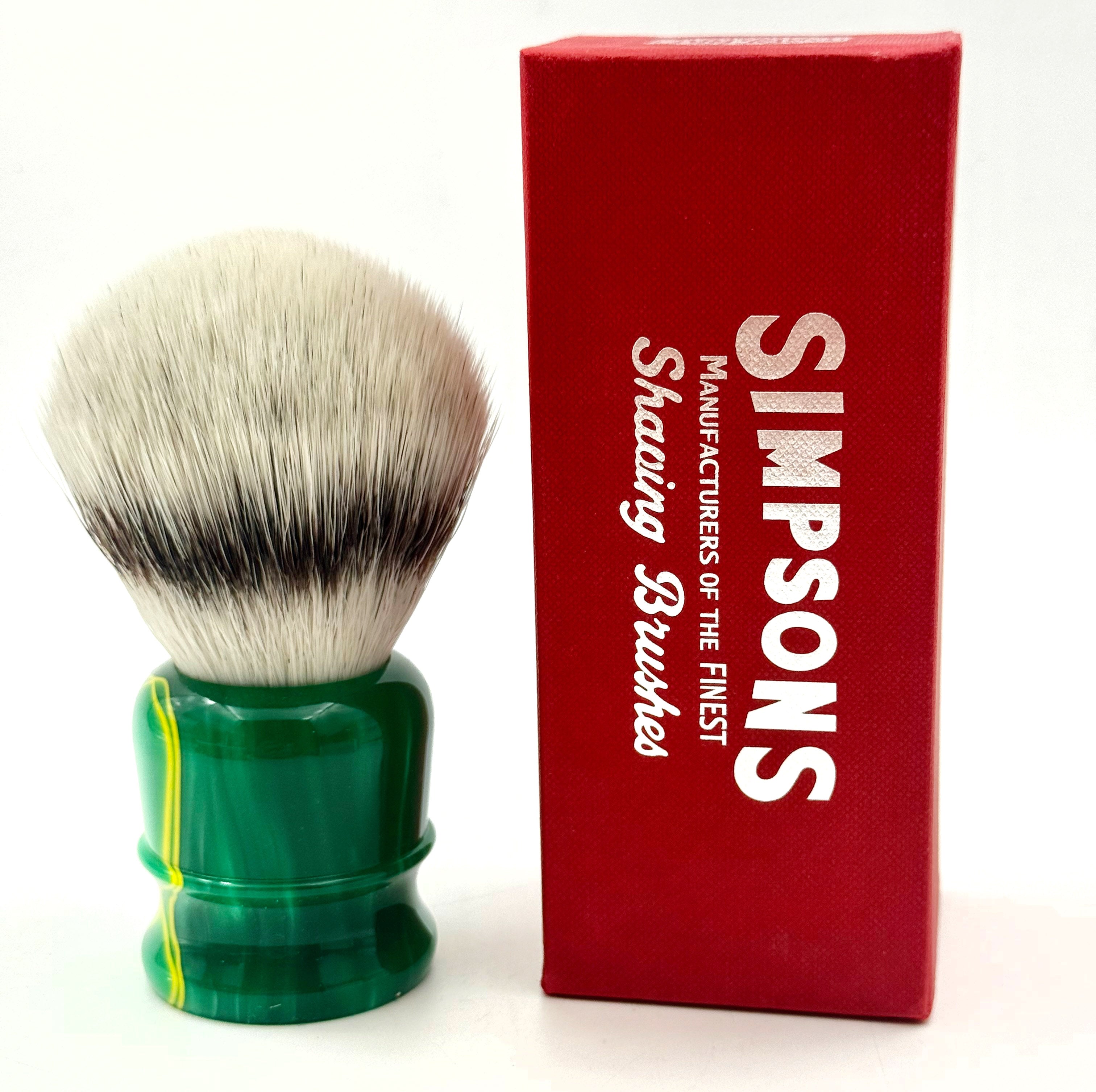 Limited Edition Simpson Chubby CH3 Platinum Synthetic Bristle Shaving Brush - St. Mary's