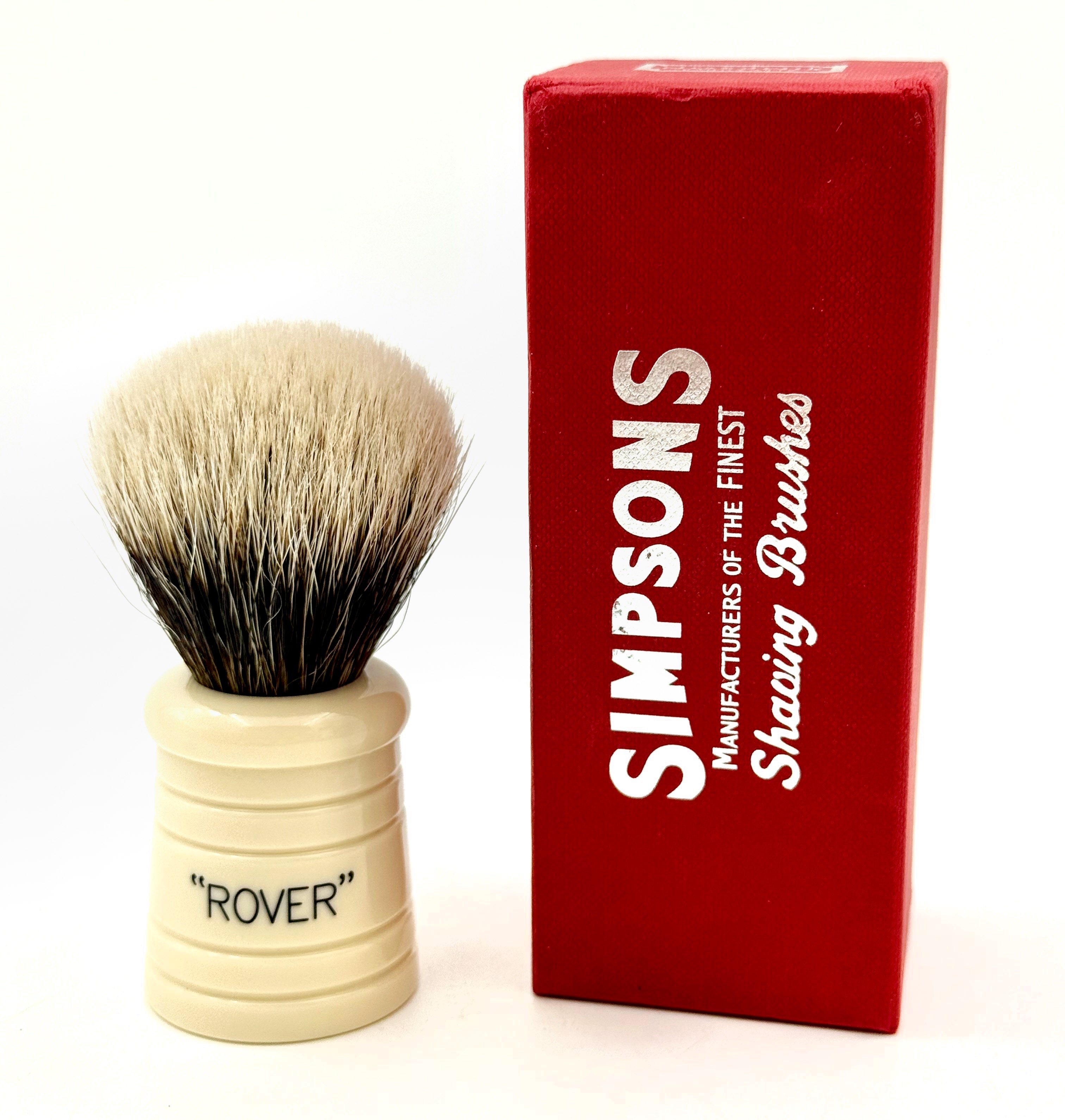 Limited Edition Simpsons Rover 2 Band Silvertip Badger Shaving Brush - Ivory