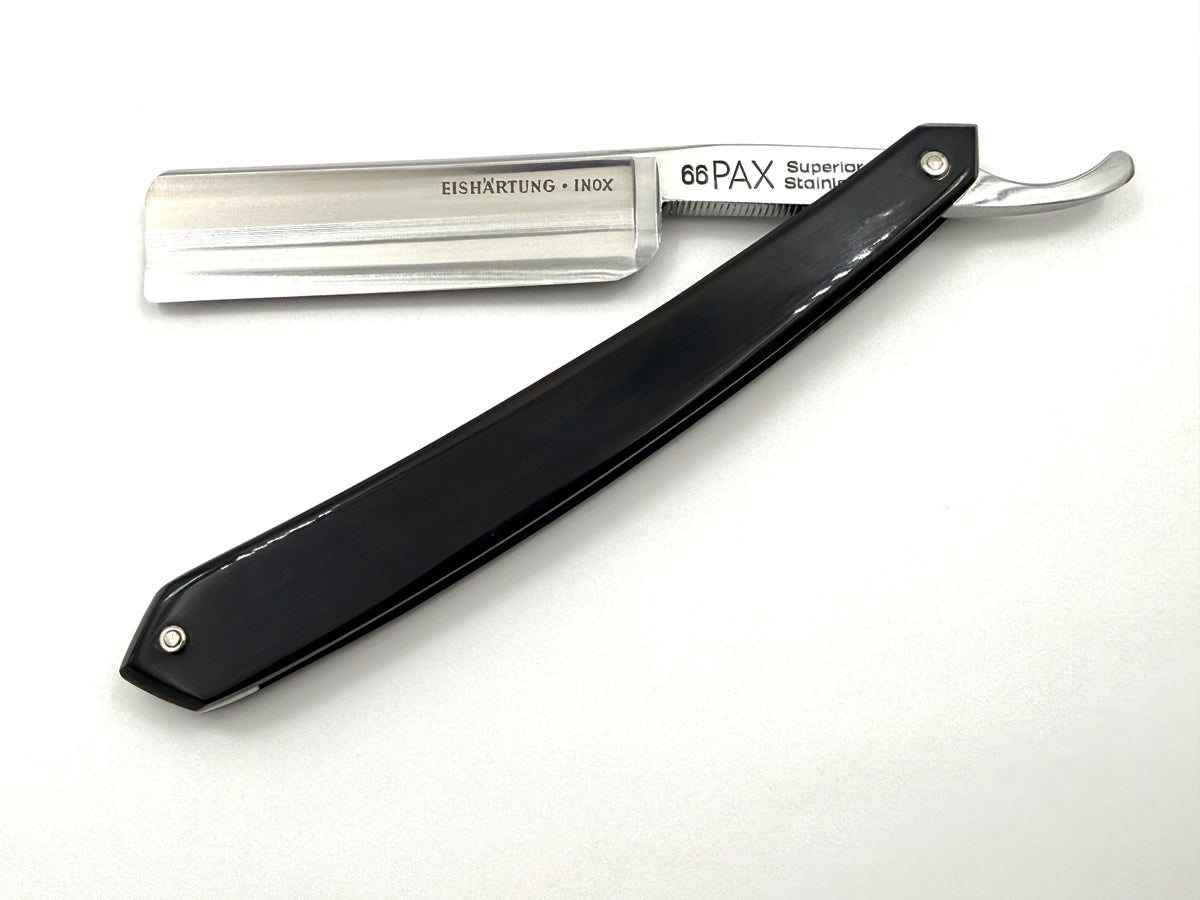 Eicker & Sohne "PAX" no.66 - RARE NOS 6/8-13/16 Full Hollow Stainless Solingen Straight Razors