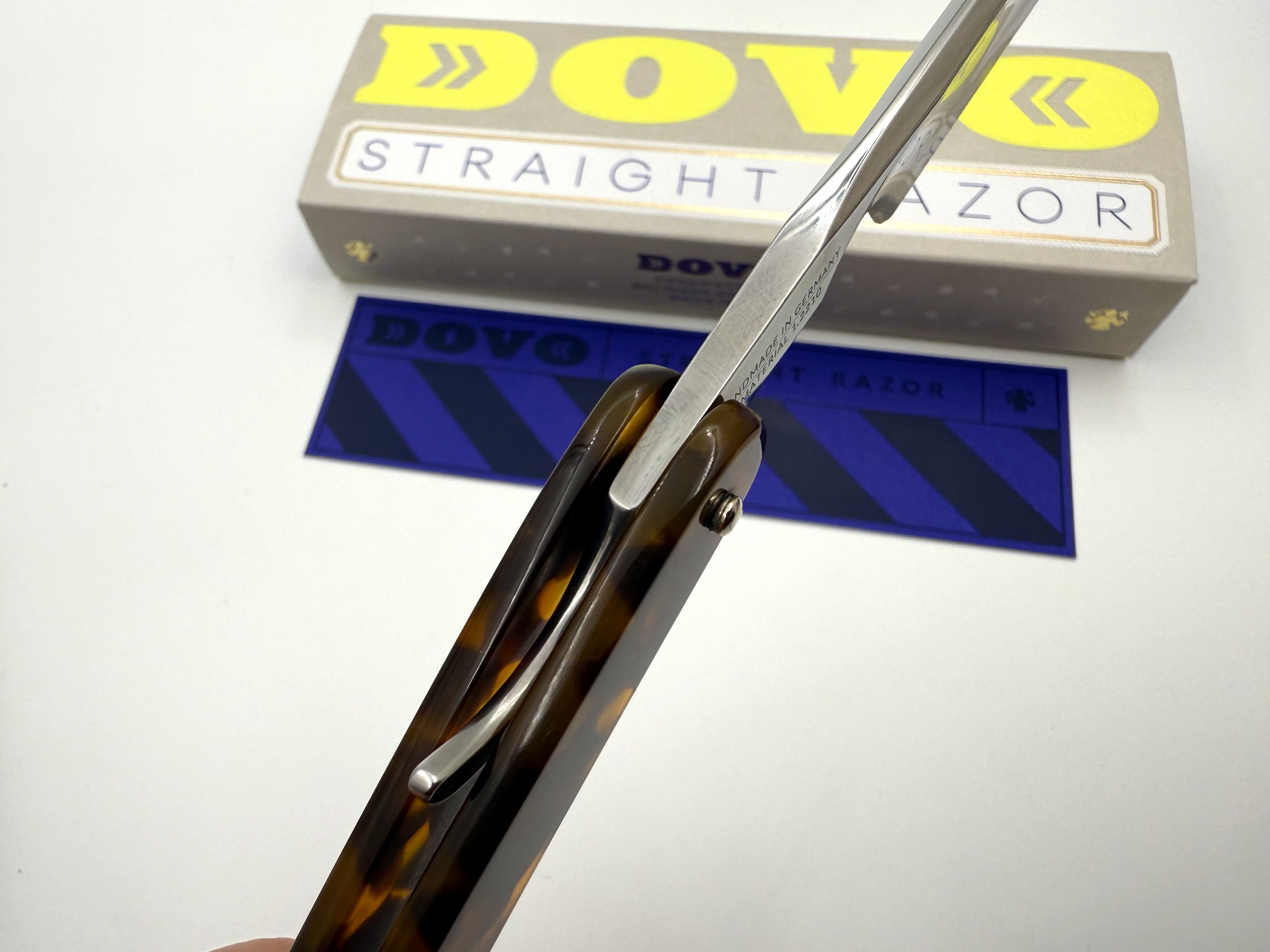 Dovo "Barbarossa" Faux Tortoise Handle 5/8 Full Hollow Solingen Straight Razor