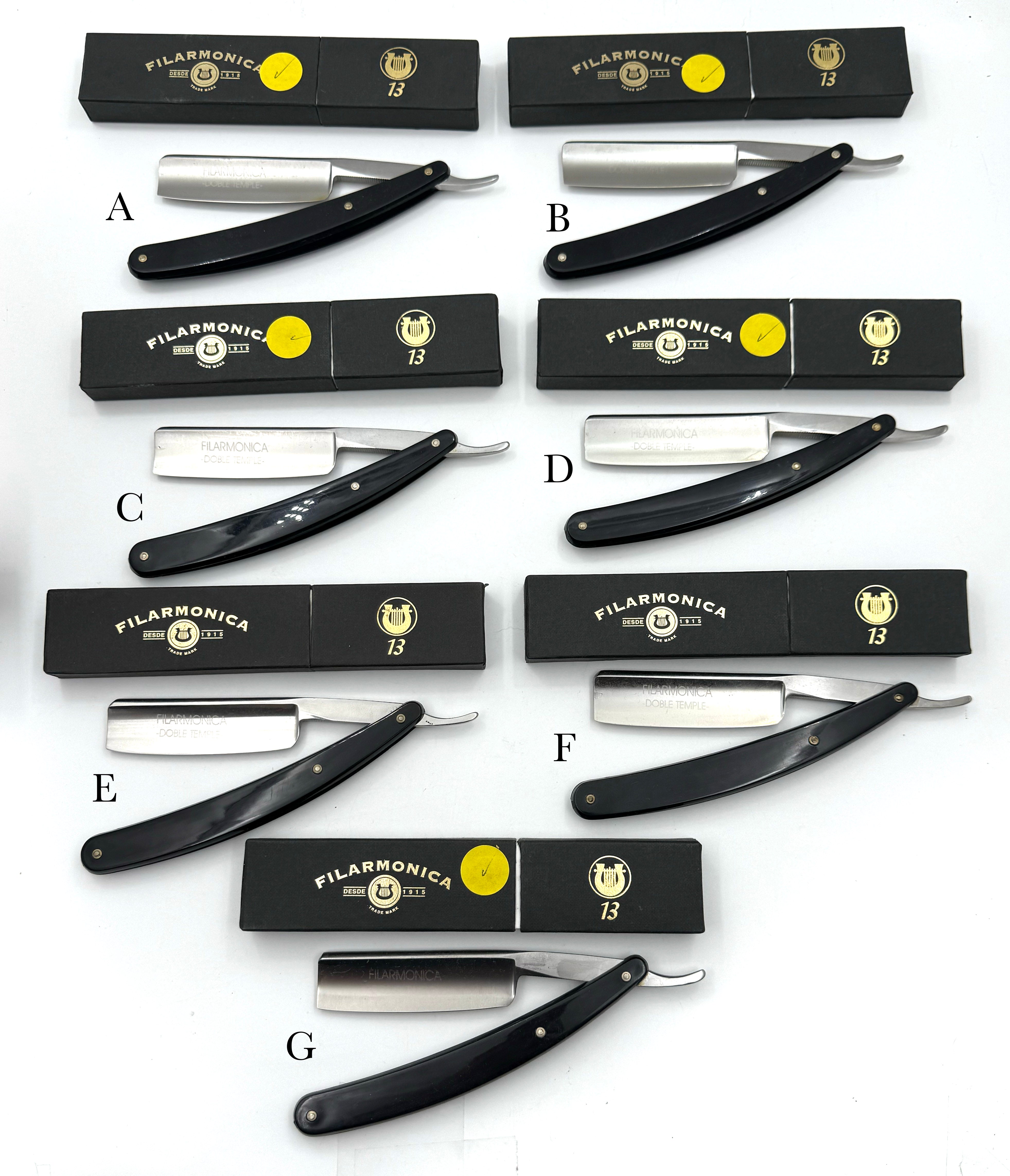 Filarmonica No. 13 Late Model 4th Gen - NOS? 7/8 Straight Razors - CHOOSE YOUR RAZOR