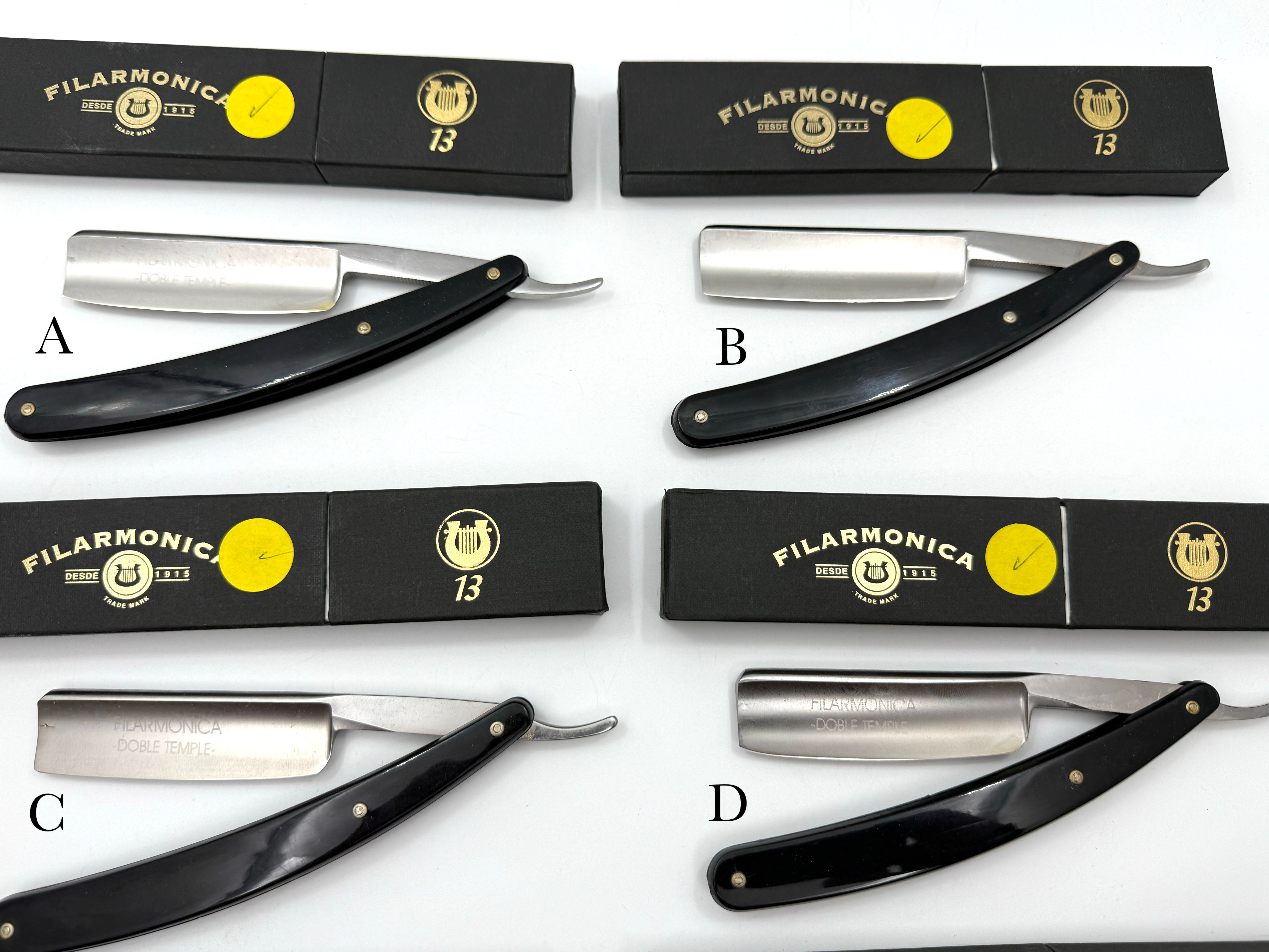 Filarmonica No. 13 Late Model 4th Gen - NOS? 7/8 Straight Razors - CHOOSE YOUR RAZOR