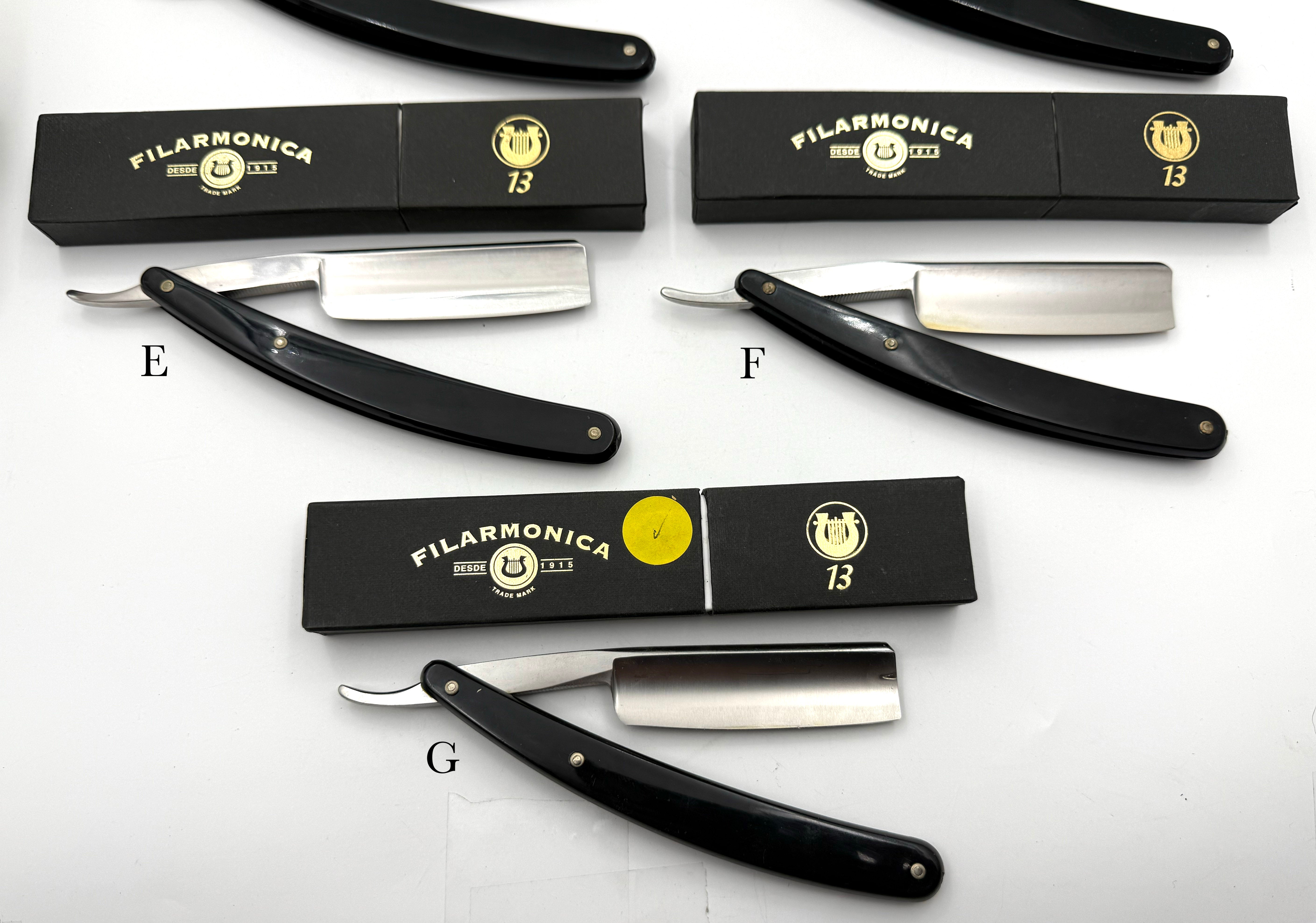 Filarmonica No. 13 Late Model 4th Gen - NOS? 7/8 Straight Razors - CHOOSE YOUR RAZOR
