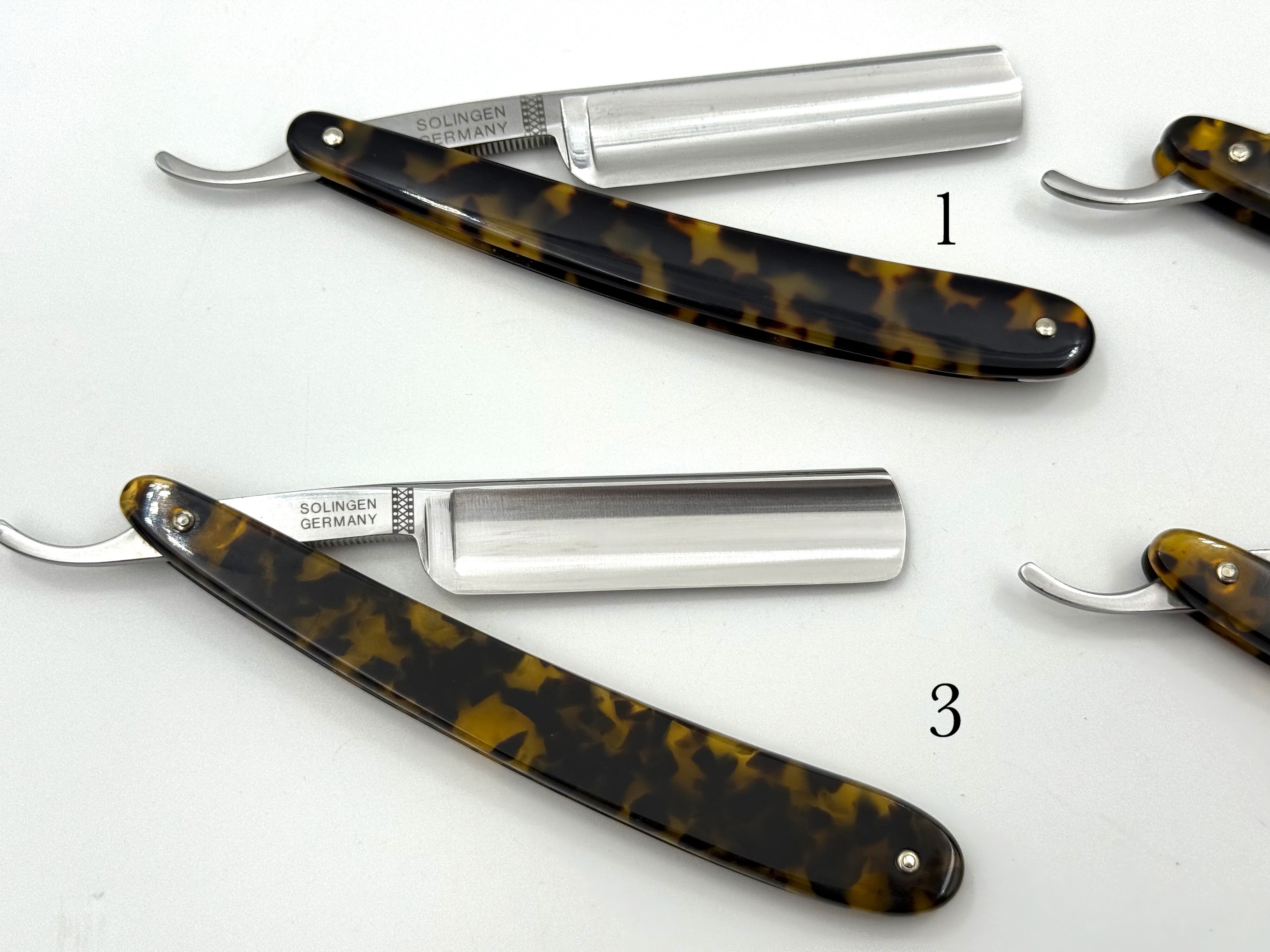 GSG Renewed Dovo "Dovo Special" Tortoise Handle 5/8 Full Hollow Solingen Straight Razors (CHOOSE YOUR RAZOR)