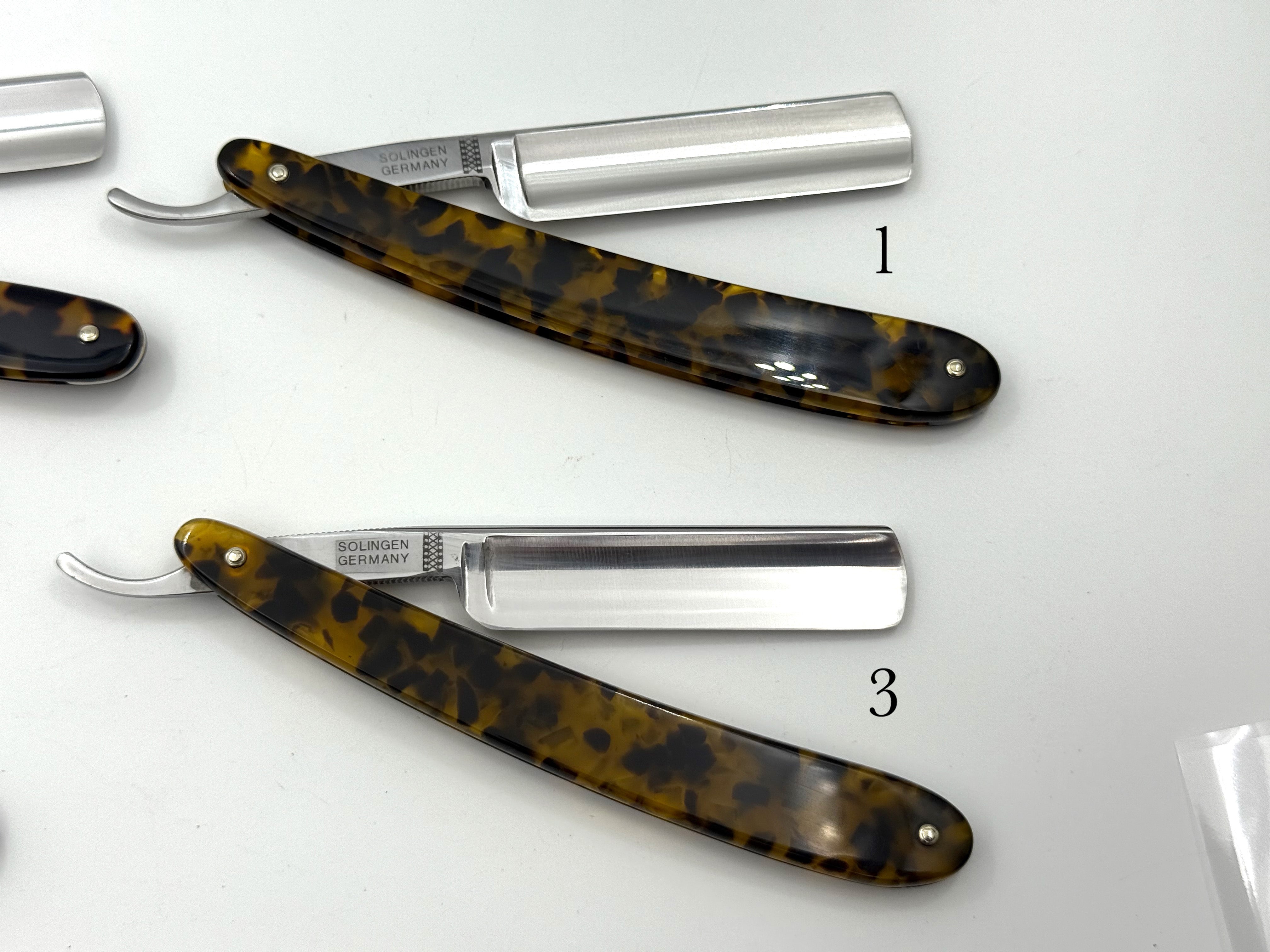 GSG Renewed Dovo "Dovo Special" Tortoise Handle 5/8 Full Hollow Solingen Straight Razors (CHOOSE YOUR RAZOR)