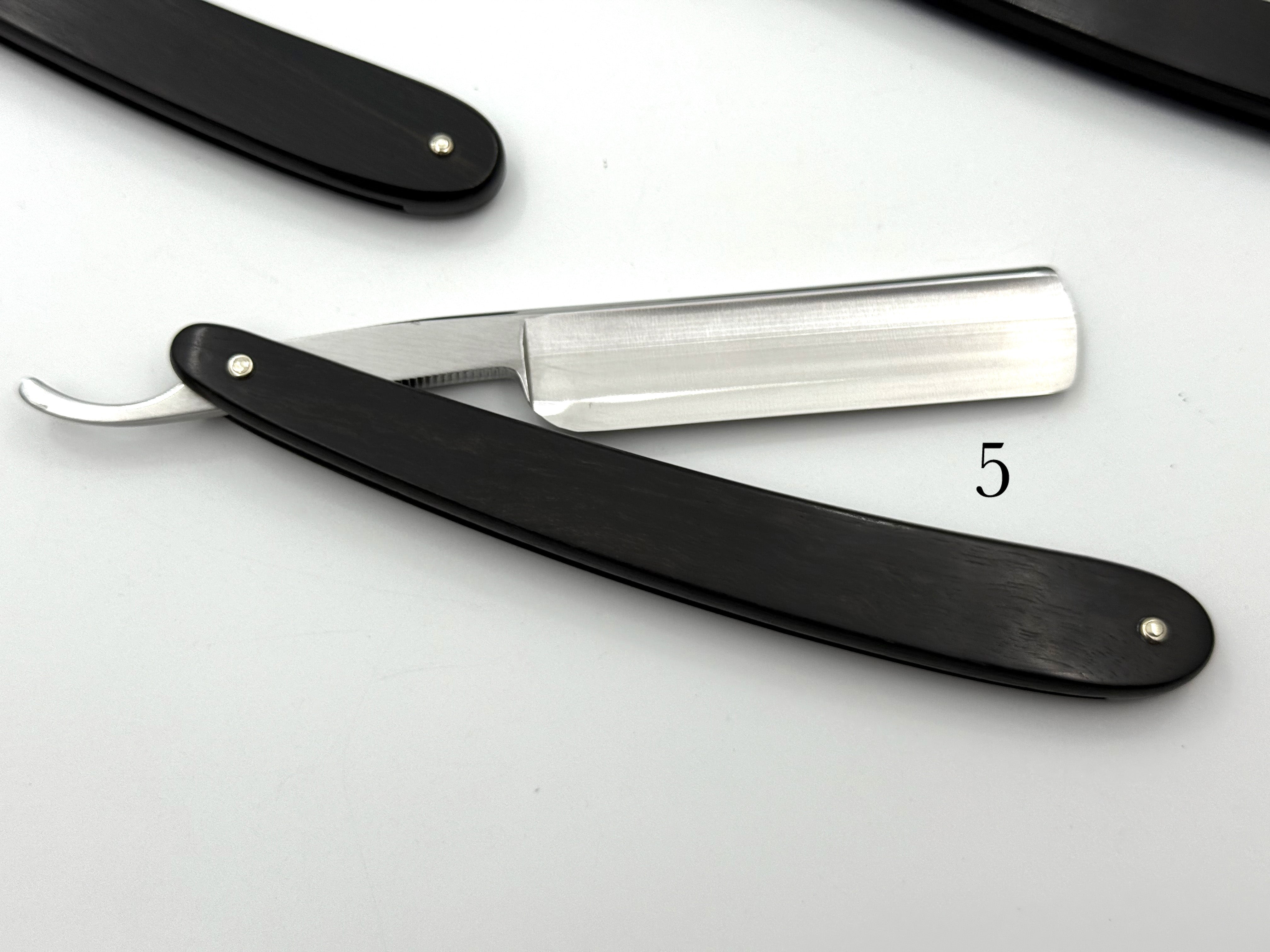 GSG Renewed Dovo "Astrale" Ebony Wood Handle 5/8 Full Hollow Solingen Straight Razors (CHOOSE YOUR RAZOR)