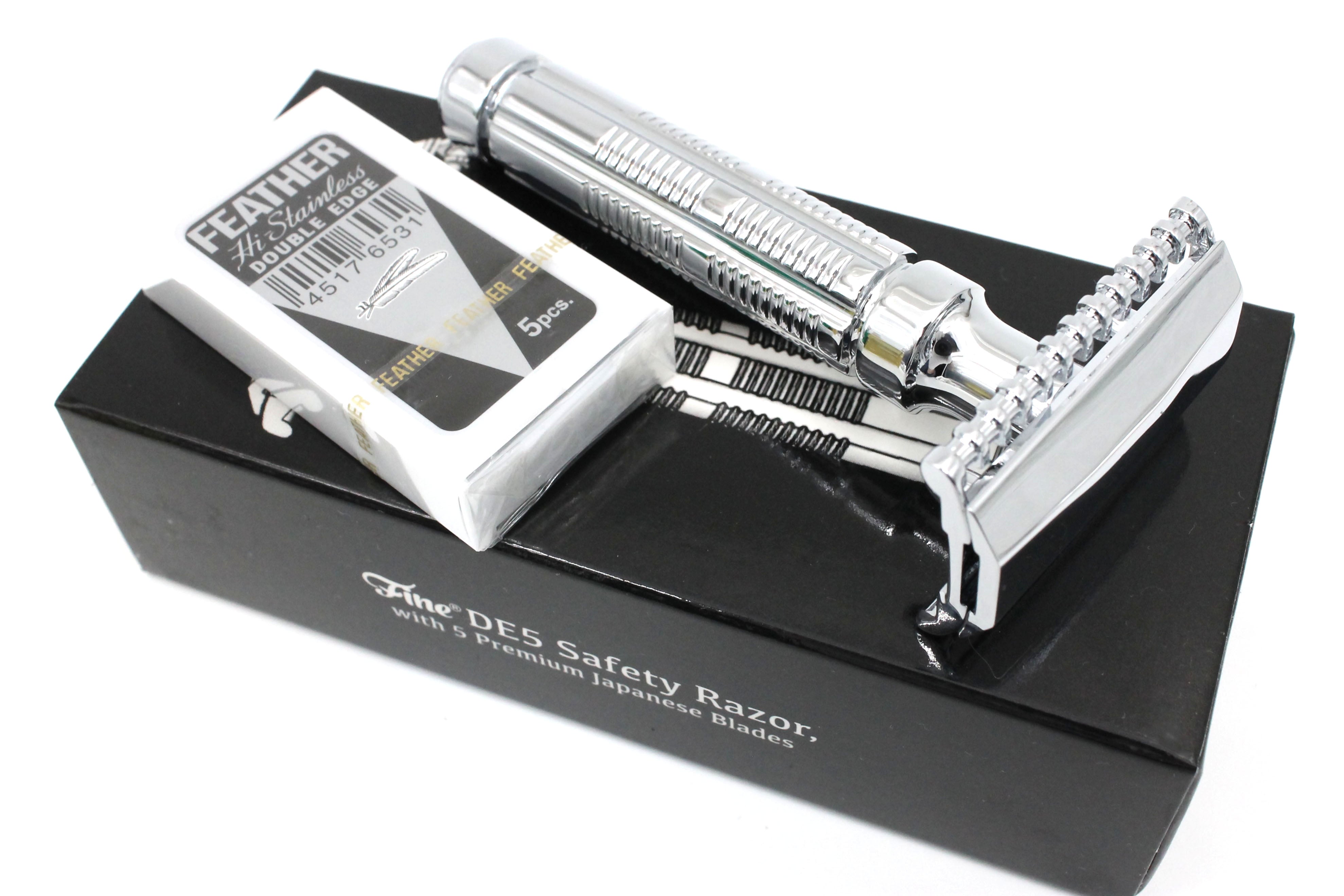 Fine Accoutrements Stainless Steel & Chrome DE5 Heavy Duty Safety Razor