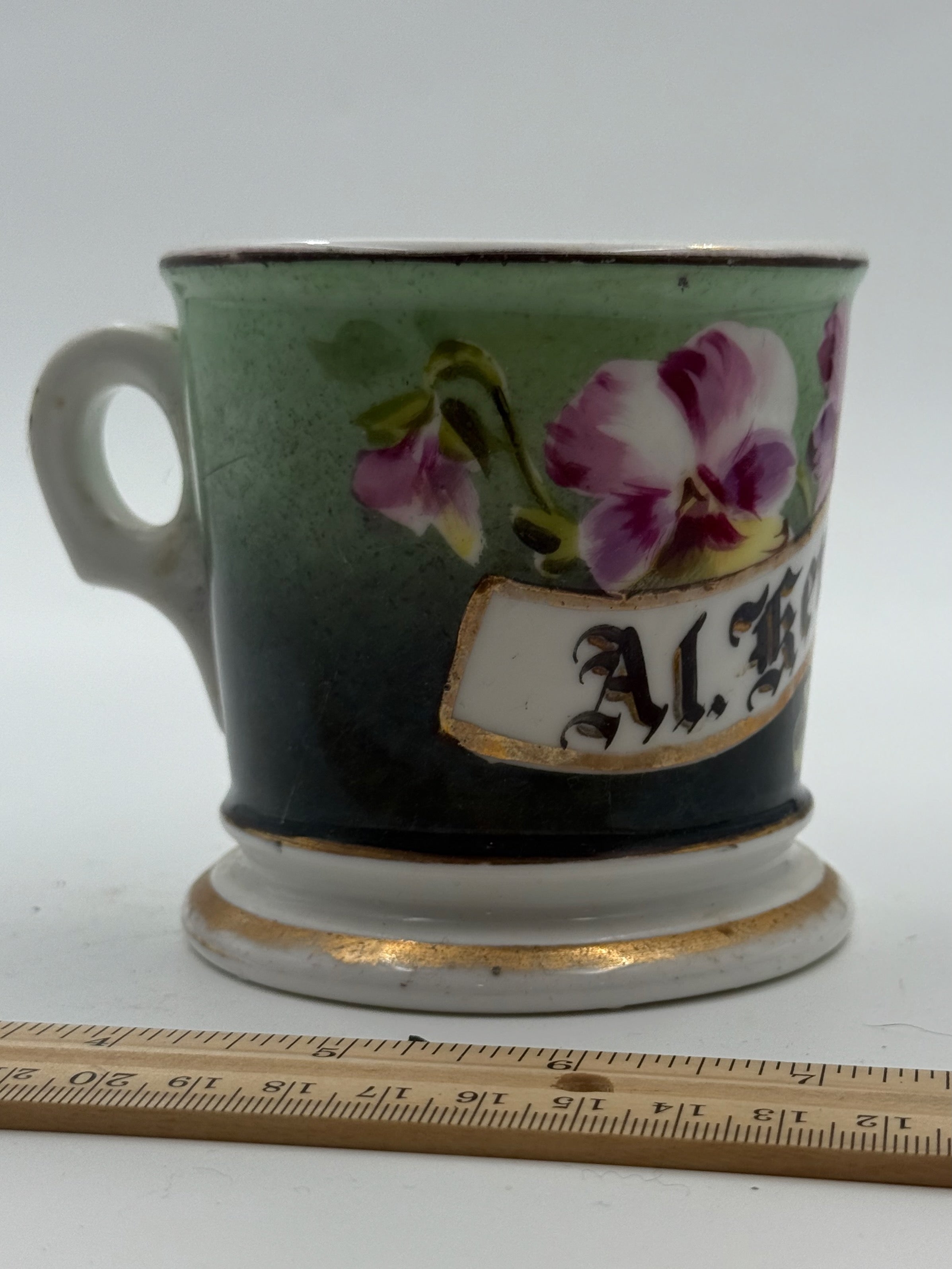 Antique Handpainted Personalized Shaving Mug