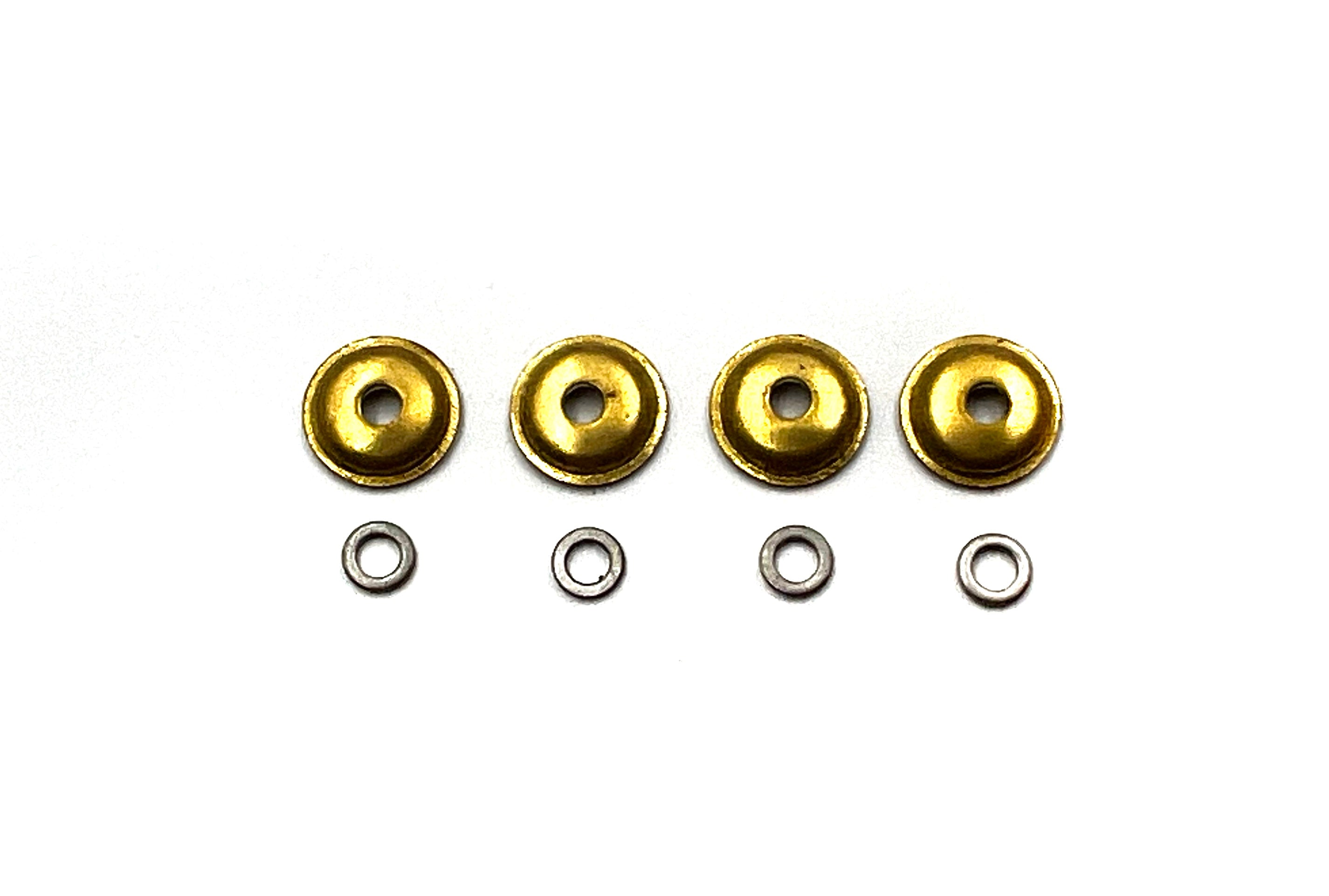 Straight Razor Pinning Washers - Original Domed Style Set of 4 - Brass
