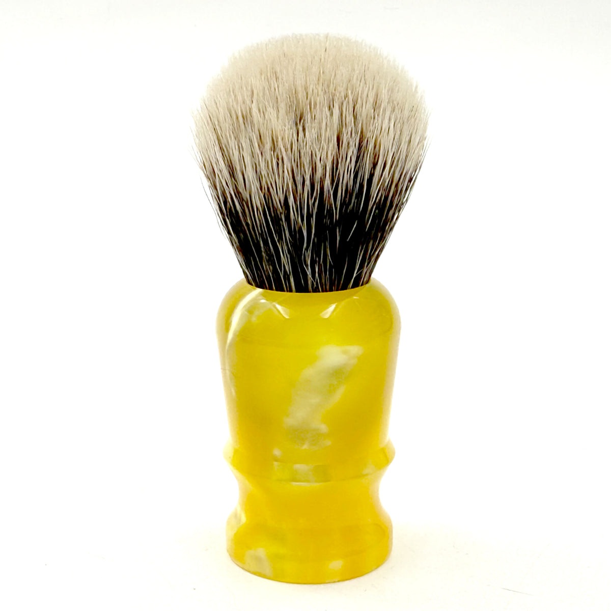 Limited Edition Simpsons Special Two Band Silvertip Badger Shaving Brush - Medallion Yellow