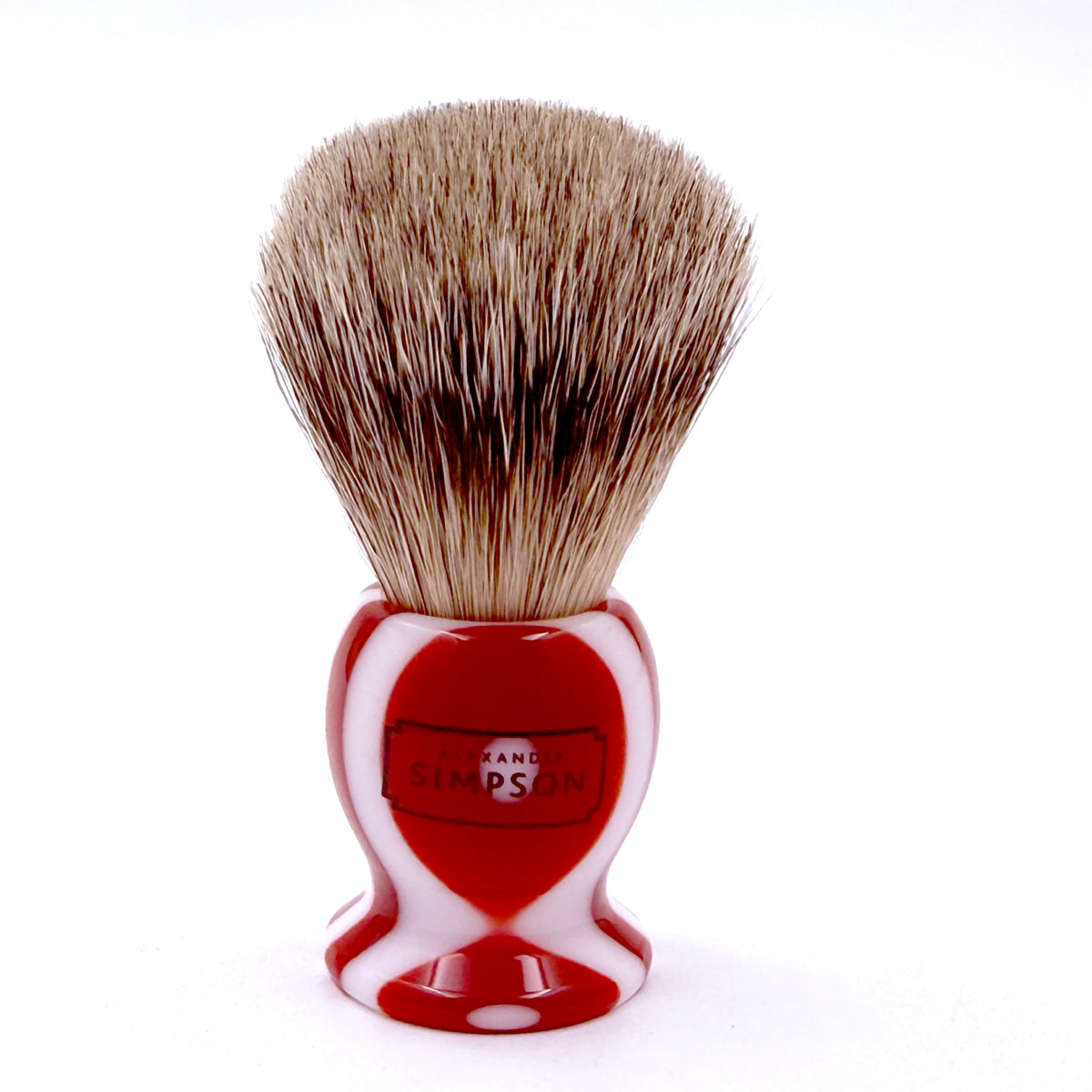 Limited Edition Simpsons Wayfarer Best Badger Travel Shaving Brush - Candy Cane