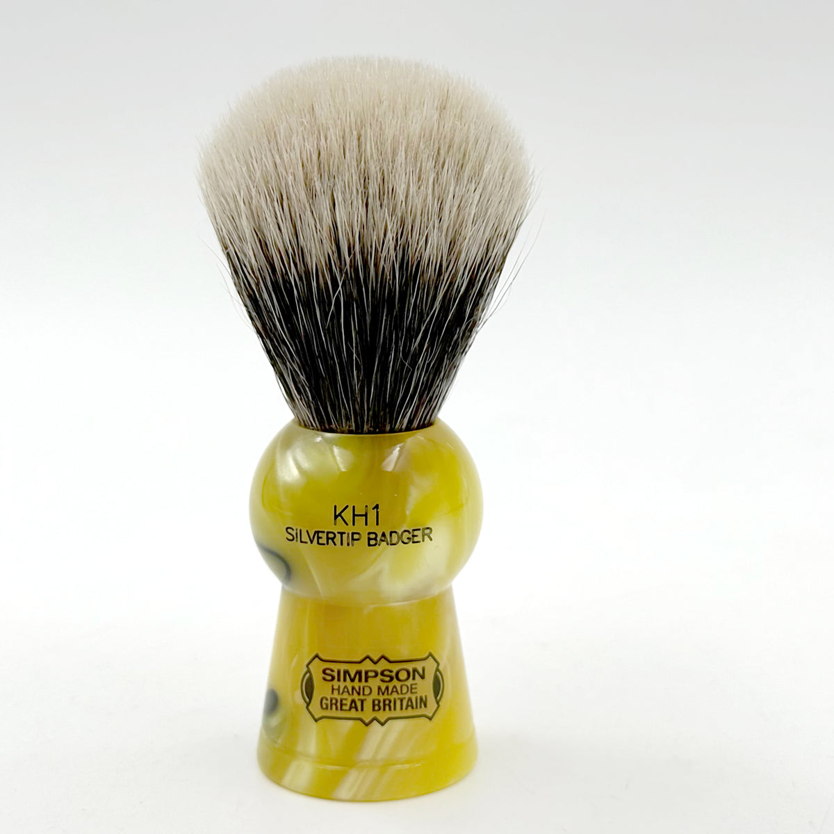 Limited Edition Simpsons Keyhole KH1 Two Band Silvertip Badger Shaving Brush - Medallion Yellow