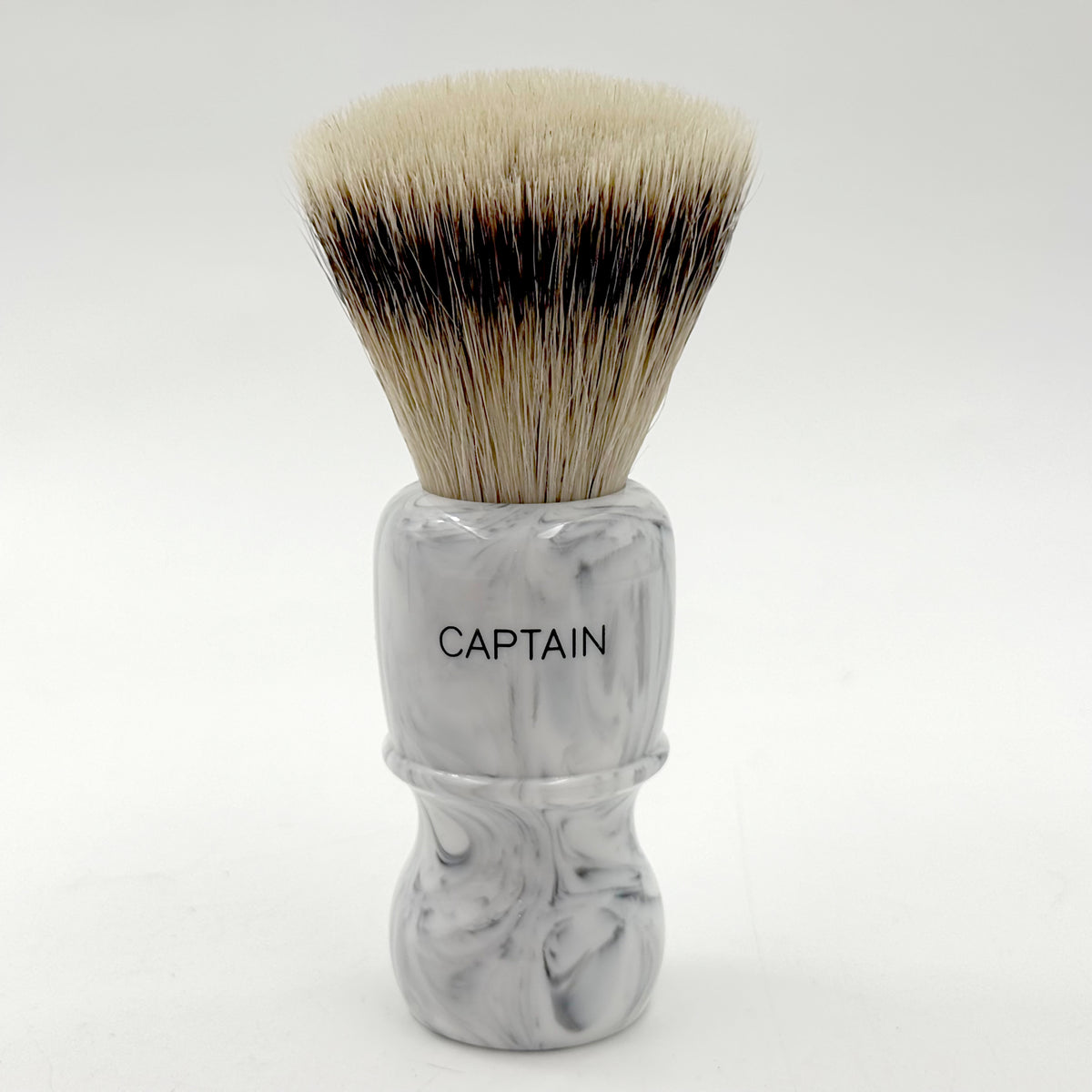Limited Edition Simpsons Captain 2 Silvertip Badger Shaving Brush - Grey Italian Marble