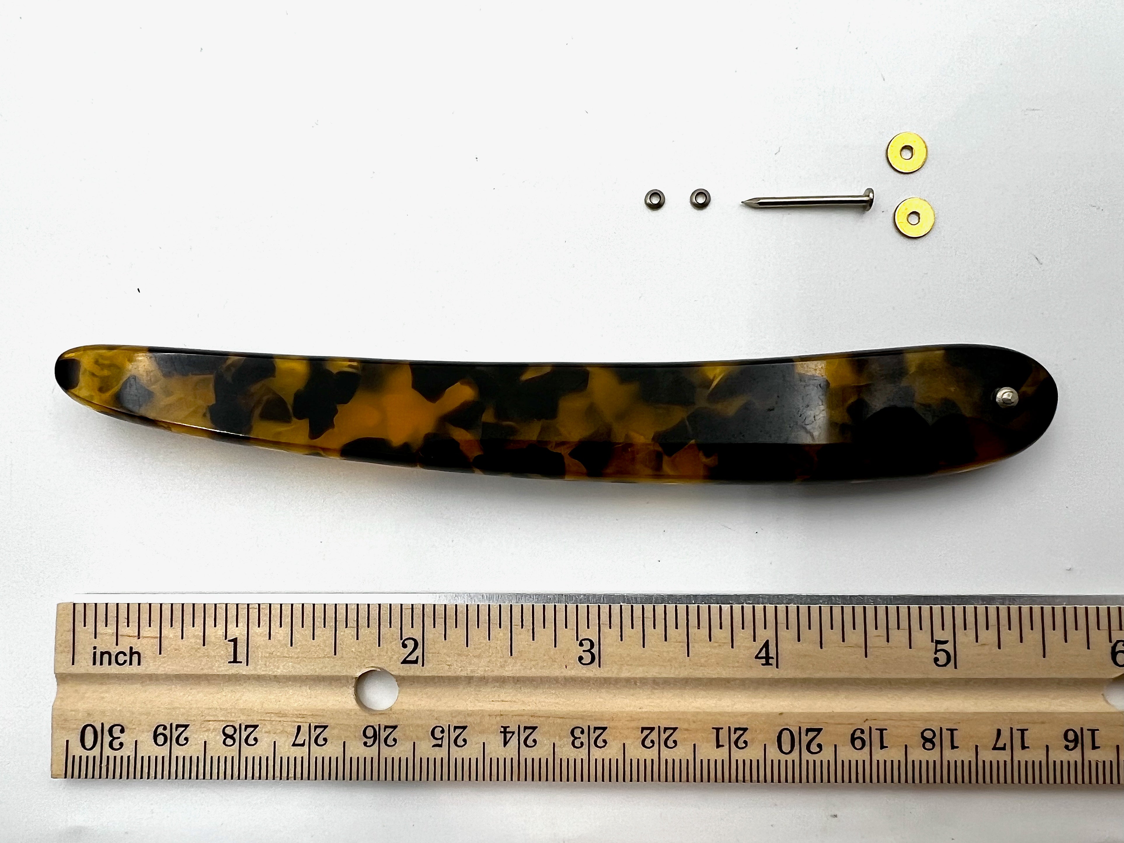 Straight Razor Scales for 6/8-7/8 blades - Solingen New Old Stock with Dovo Emblem & Hardware