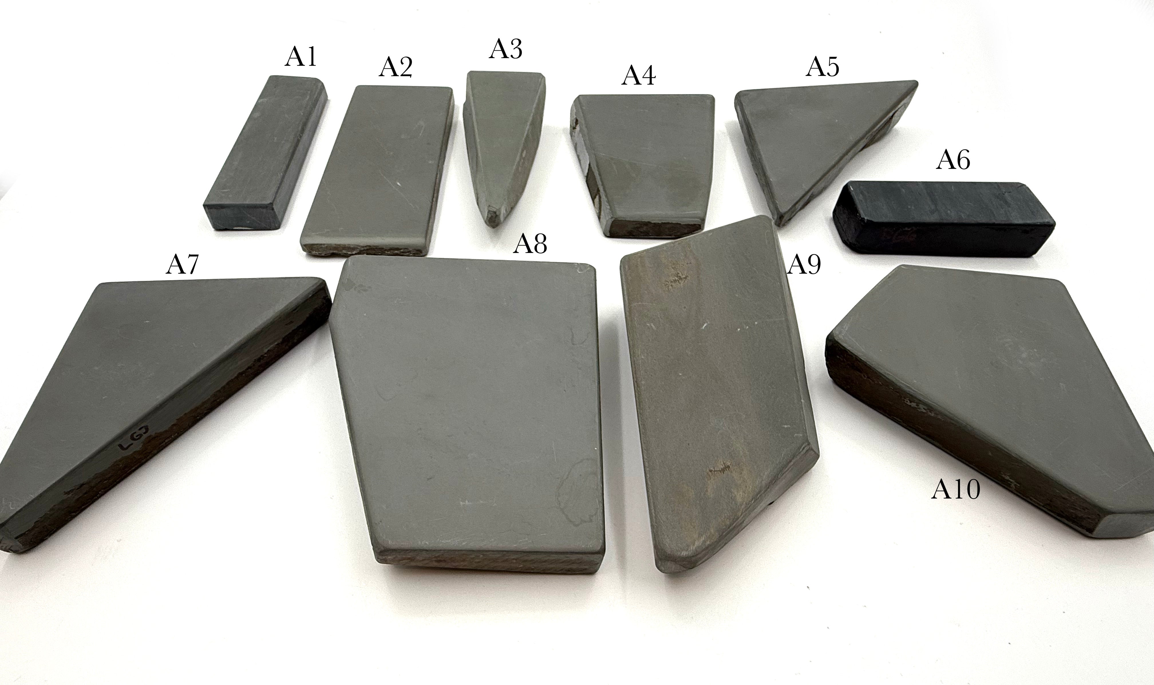 Thuringian Light Green, Blue Green & Black German Water Razor Hones - Like Escher - CHOOSE YOUR STONE